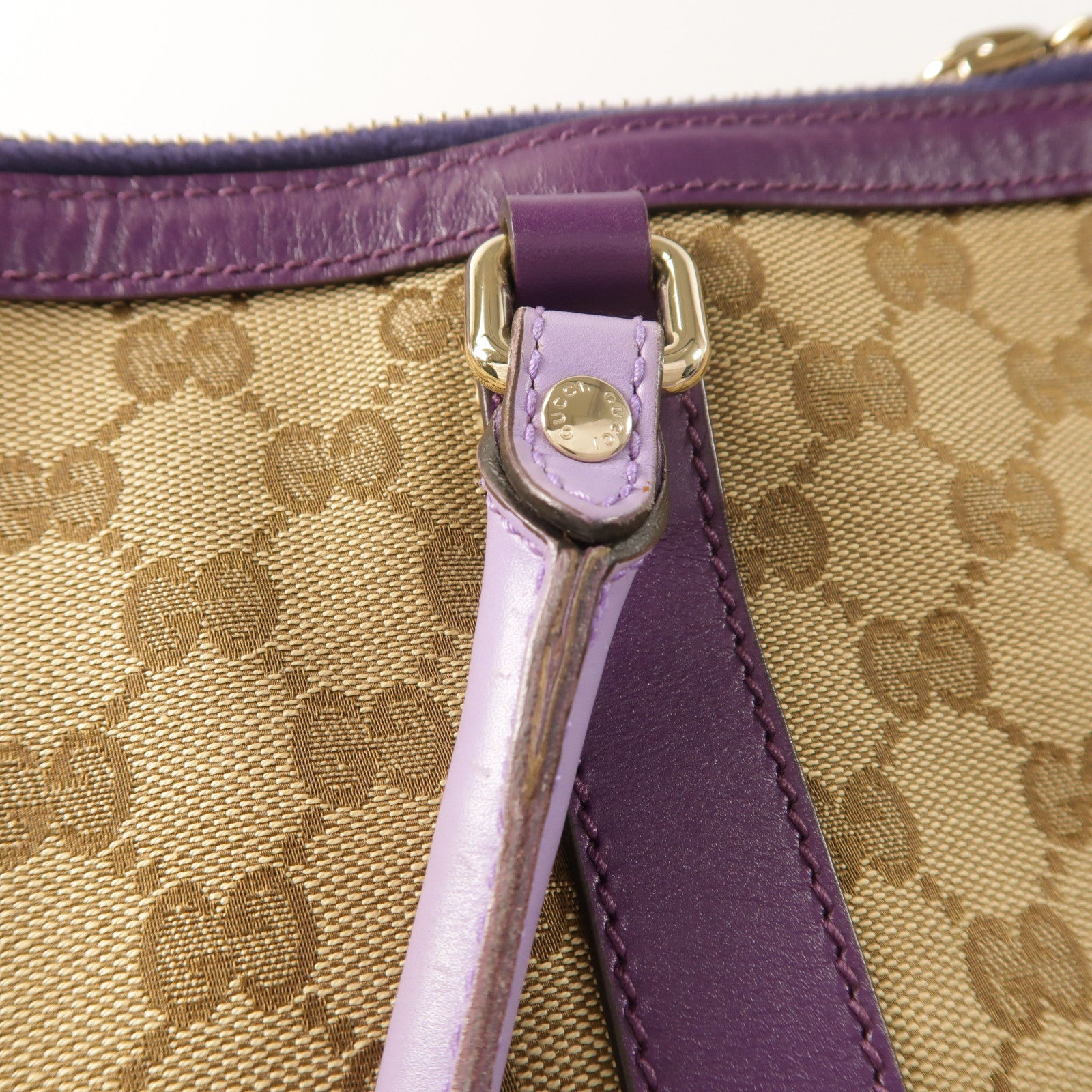 GUCCI 帆布Tote Bag金扣手挽袋