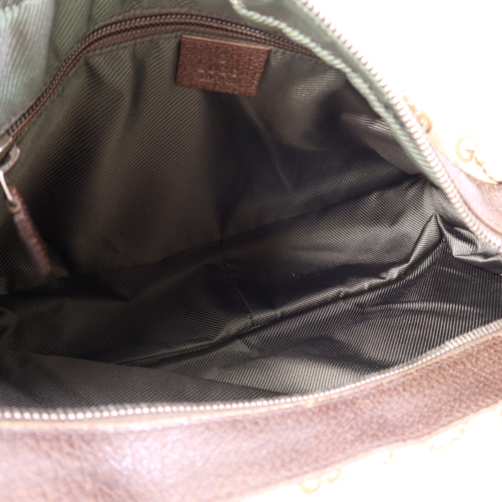 GUCCI 帆布GG Shoulder Bag銀扣肩背袋