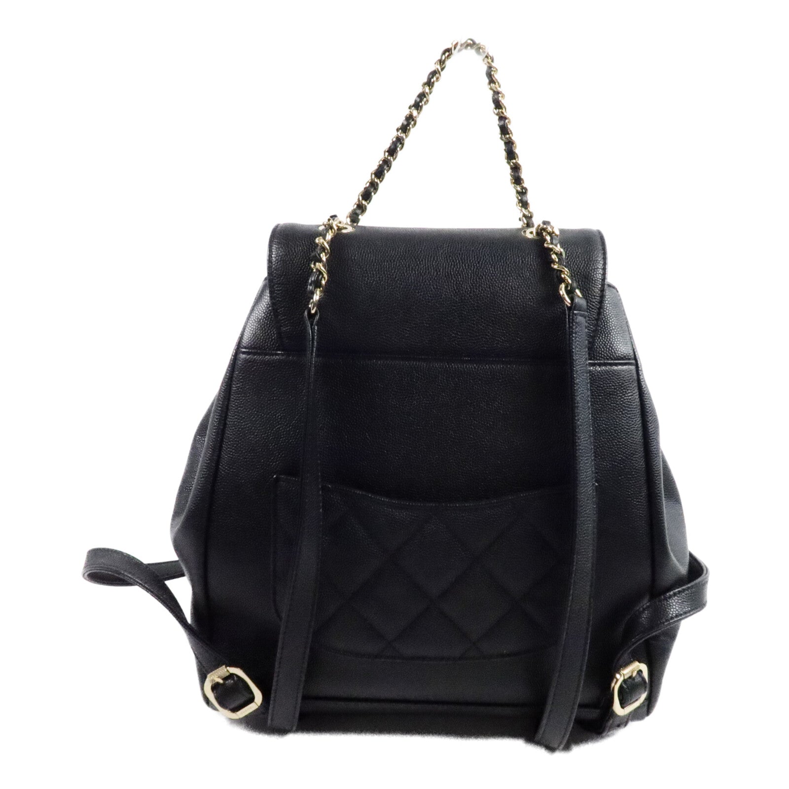 CHANEL 牛皮皮革Business Affinity Backpack鏈帶背包