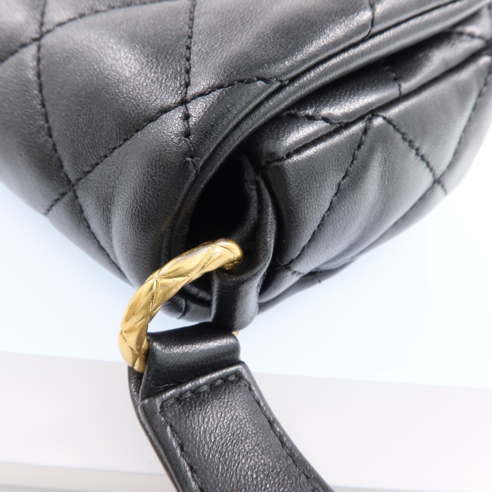 CHANEL 【激減優惠】羊皮皮革COCO Mail Crossbody Bag金扣金鏈肩背包