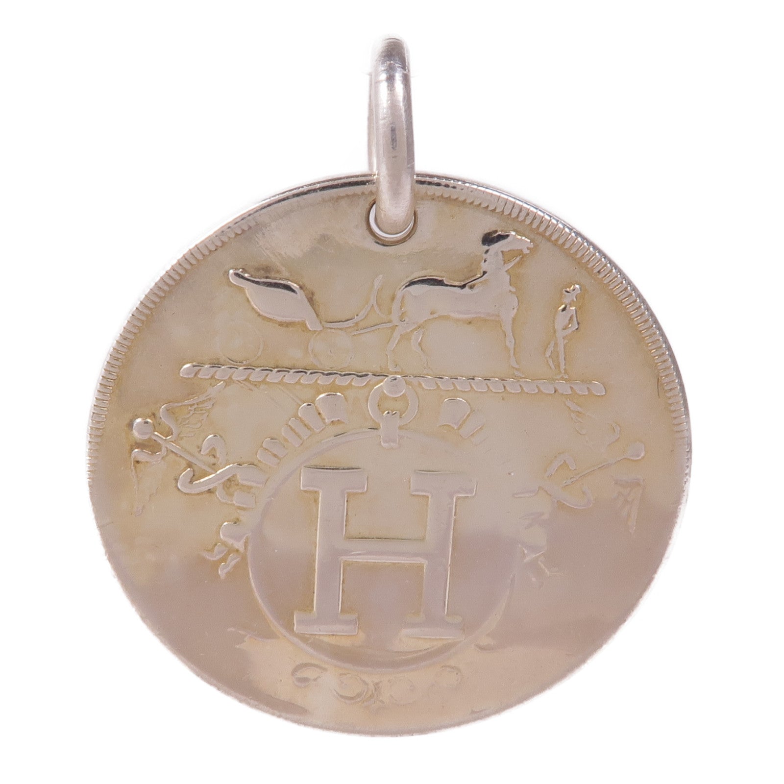 HERMES 925純銀Ex Libris Pendant吊墜