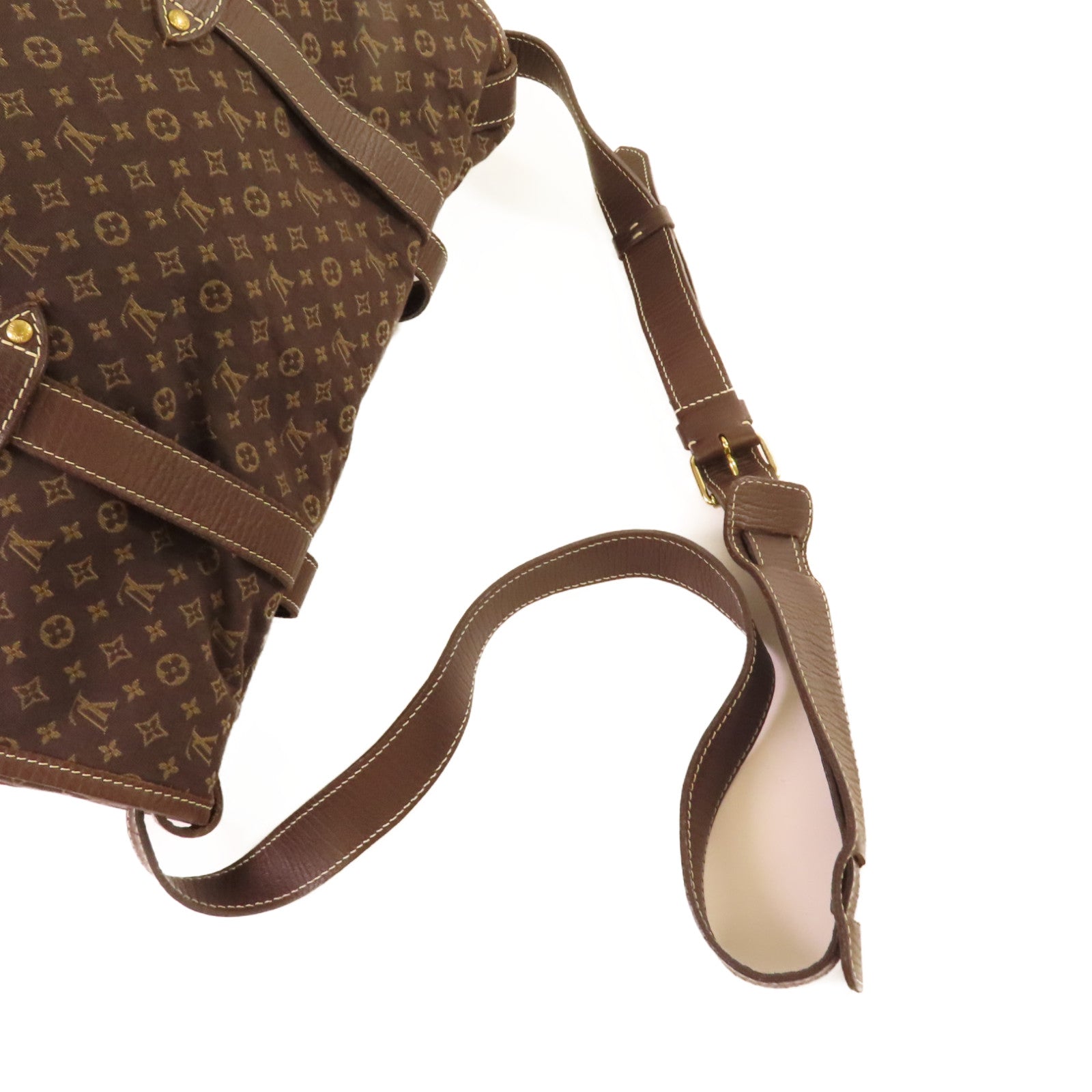LOUIS VUITTON 【激減優惠】Monogram Mini Lin Saumur XL Shoulder Bag金扣肩背袋啡色