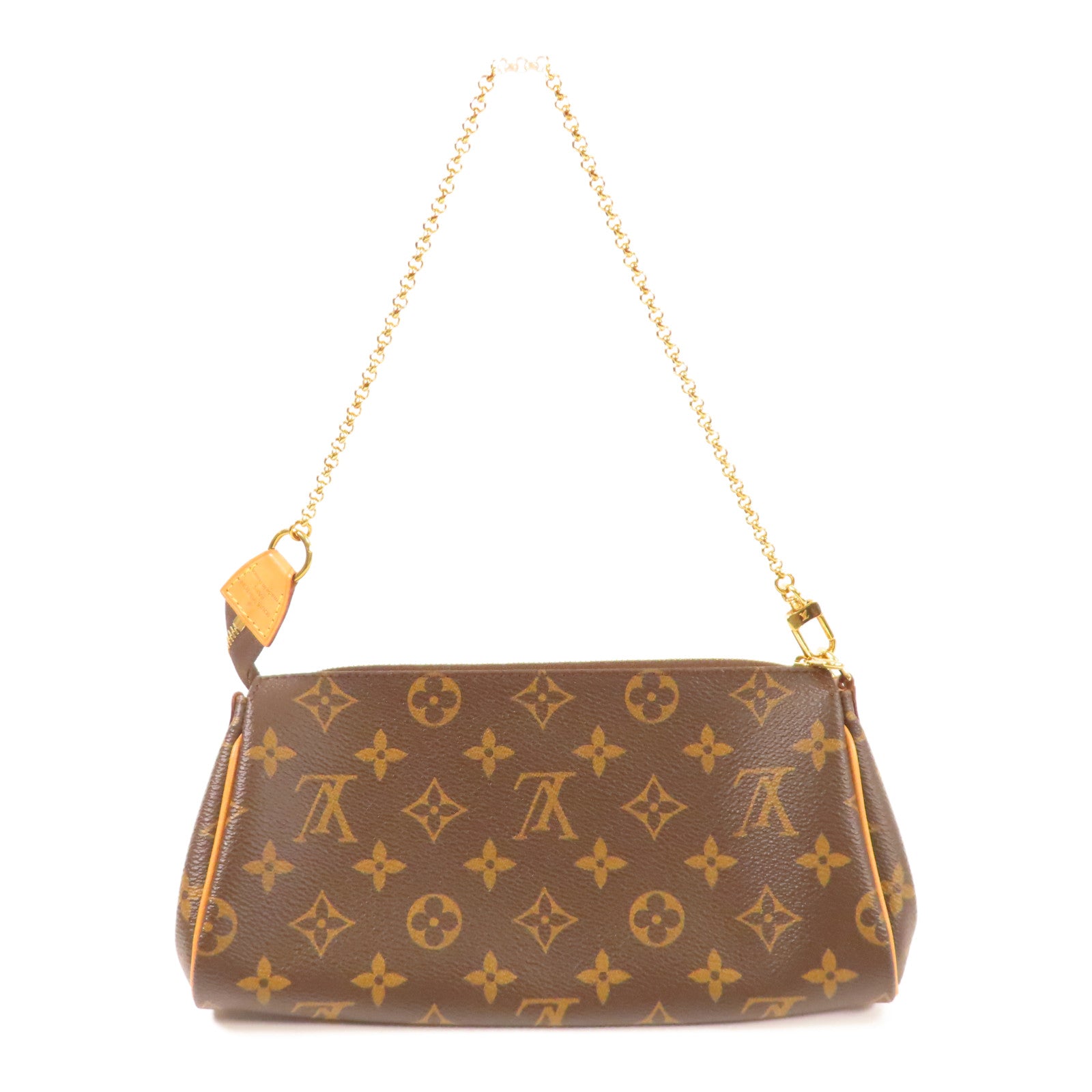 LOUIS VUITTON Monogram Eva金扣手挽肩背兩用袋棕色