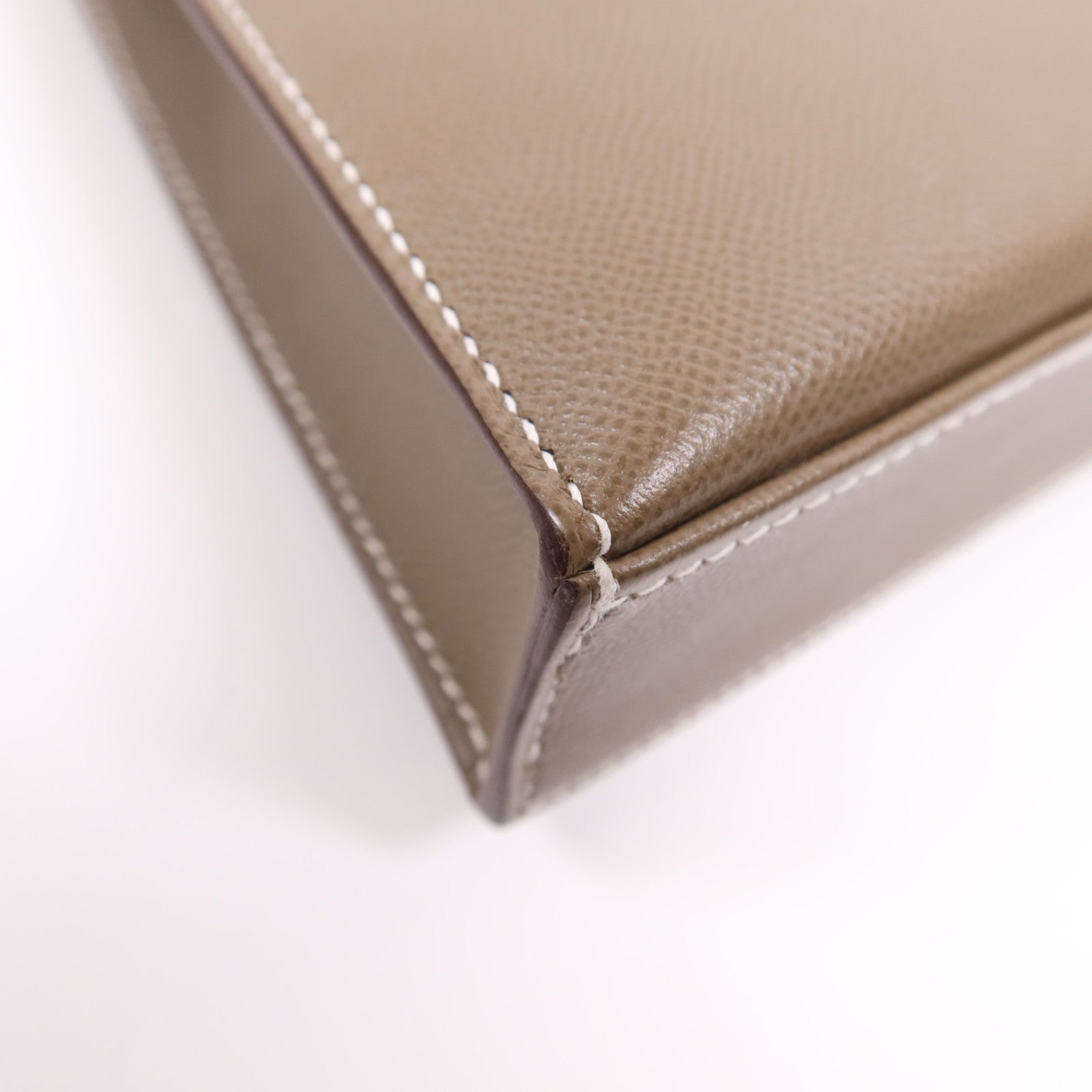 HERMES Epsom皮革Kelly Elan銀扣肩背袋