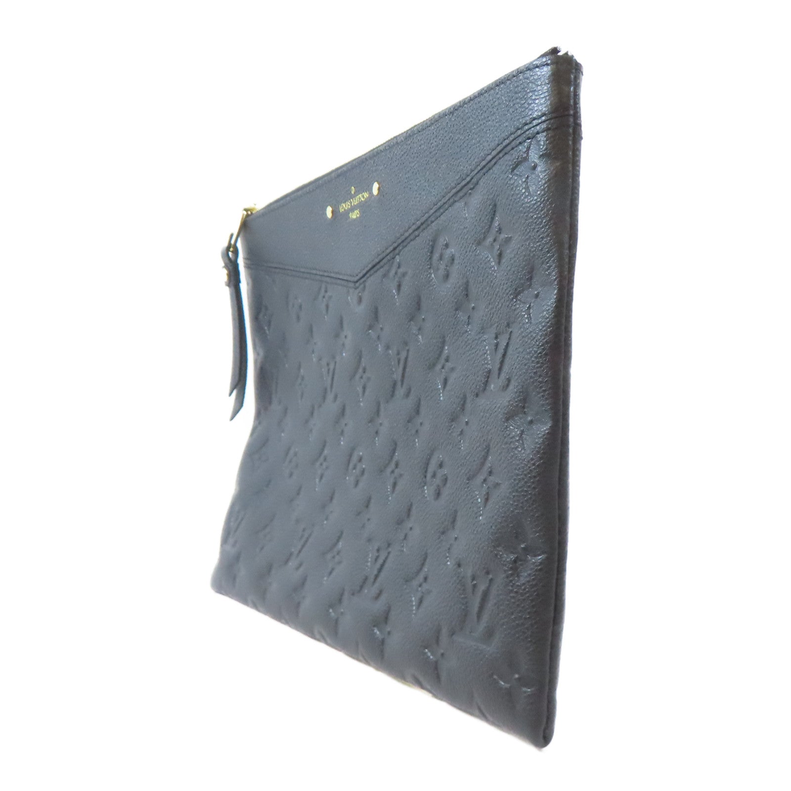 LOUIS VUITTON Monogram Empreinte Daily Pouch金扣手拿包黑色
