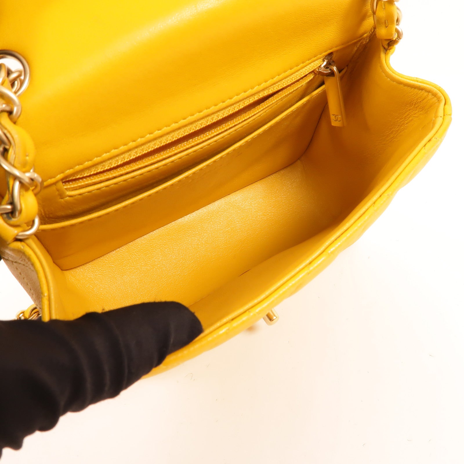 CHANEL 羊皮皮革Mini Classic 17鏈帶肩背袋