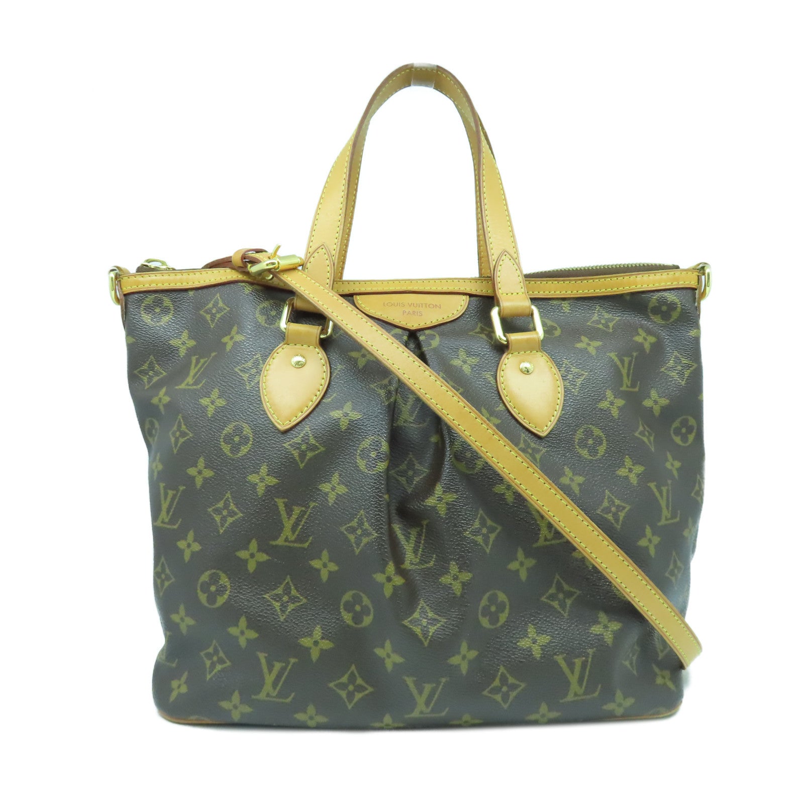 LOUIS VUITTON 【激減優惠】Monogram Palermo PM金扣手挽肩背兩用袋啡色