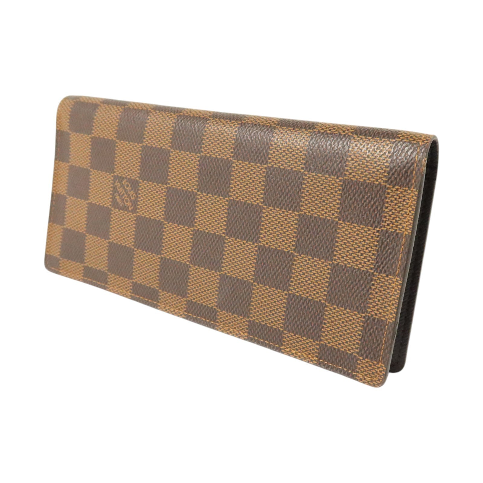 LOUIS VUITTON Damier Portefeuille Brazza金扣長錢包