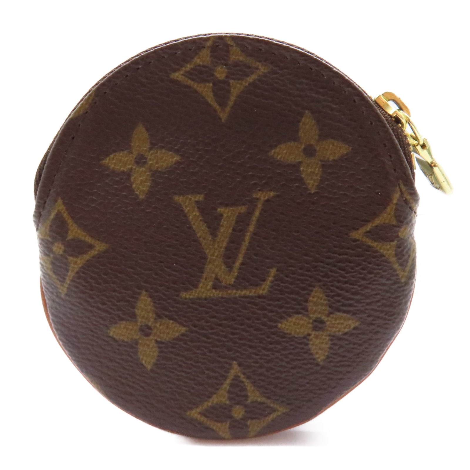 LOUIS VUITTON Monogram Coins Case金扣零錢包啡色