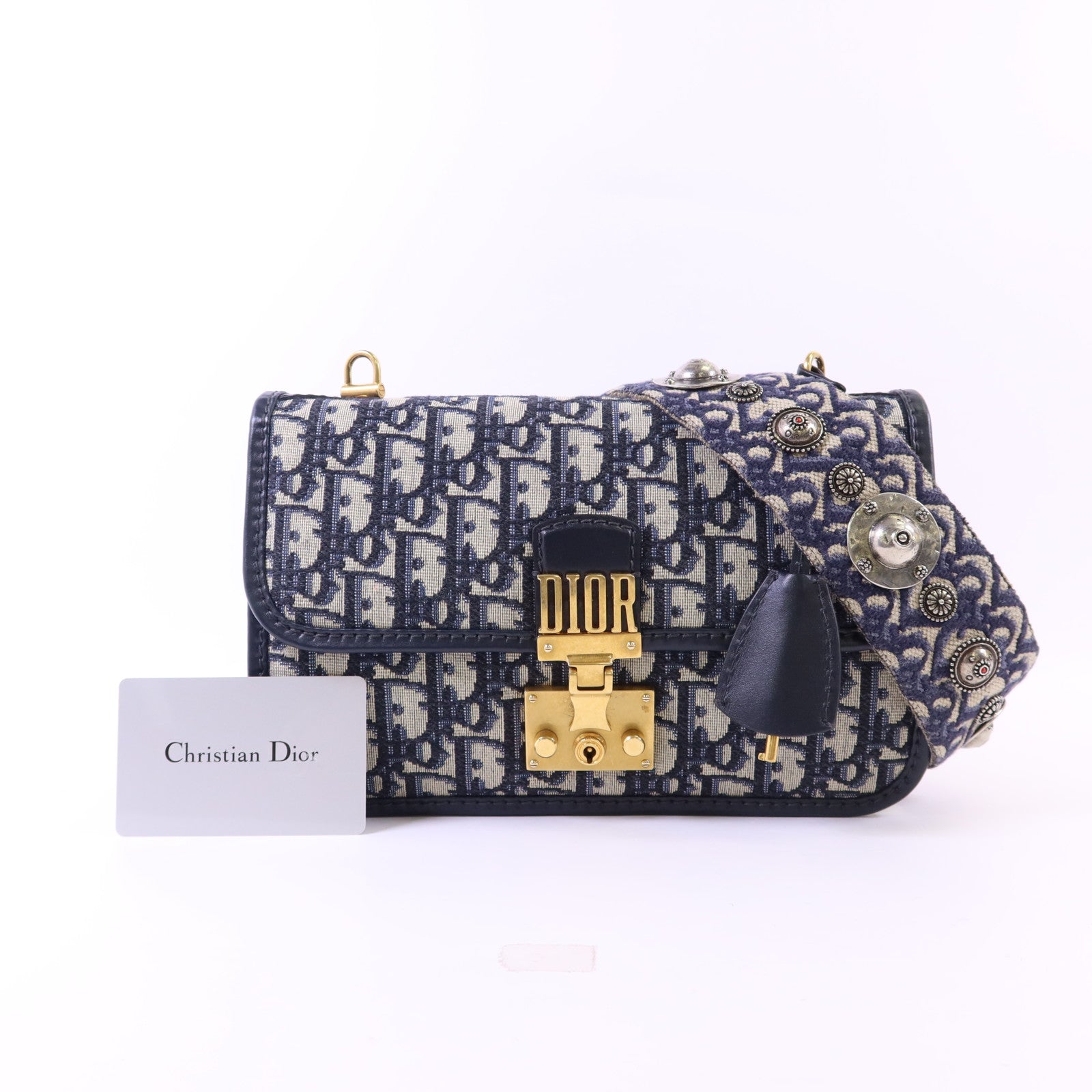 Dior 帆布Dioraddict Flap Bag金扣肩背袋