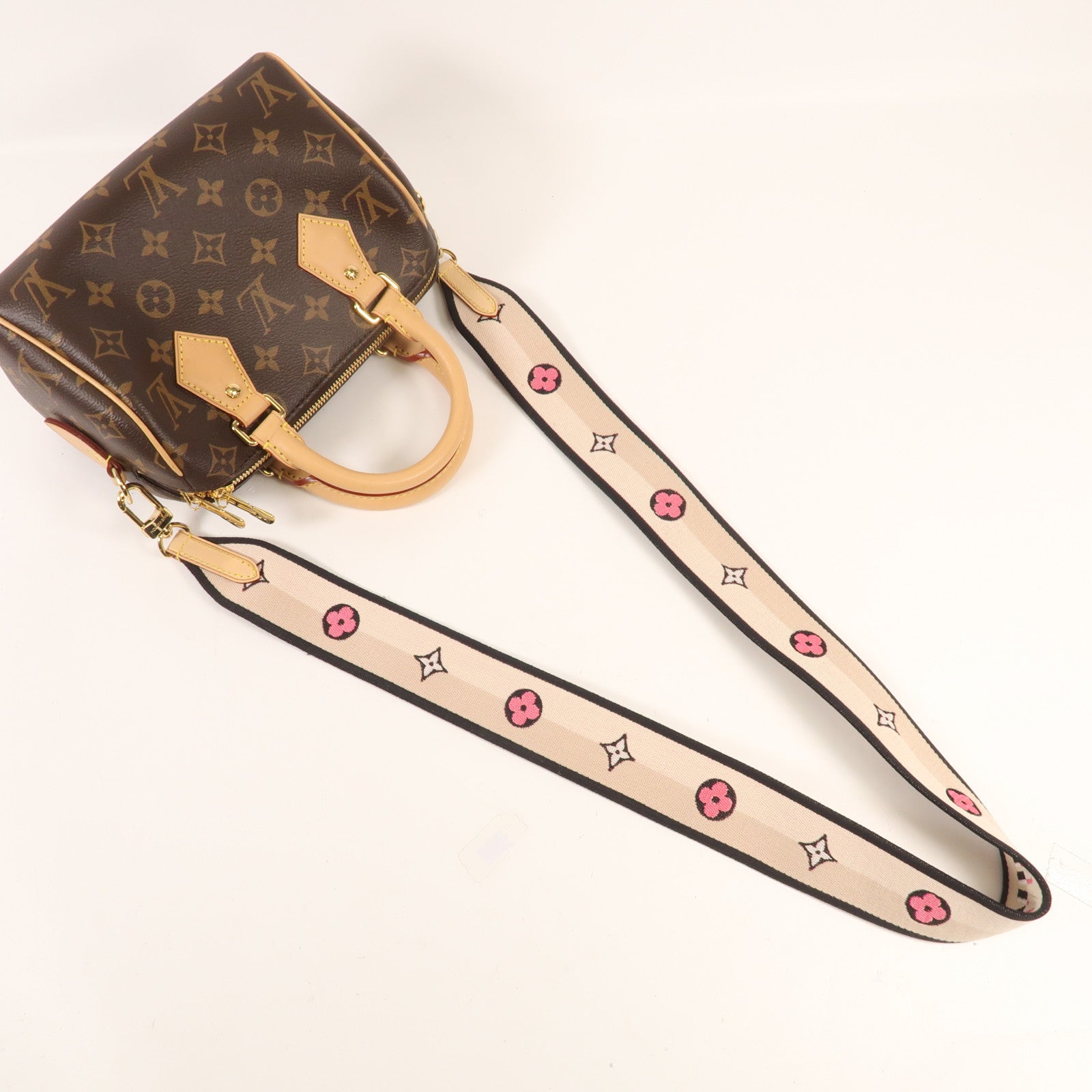 LOUIS VUITTON Monogram Speedy Bandouliere 20金扣手挽肩背兩用袋