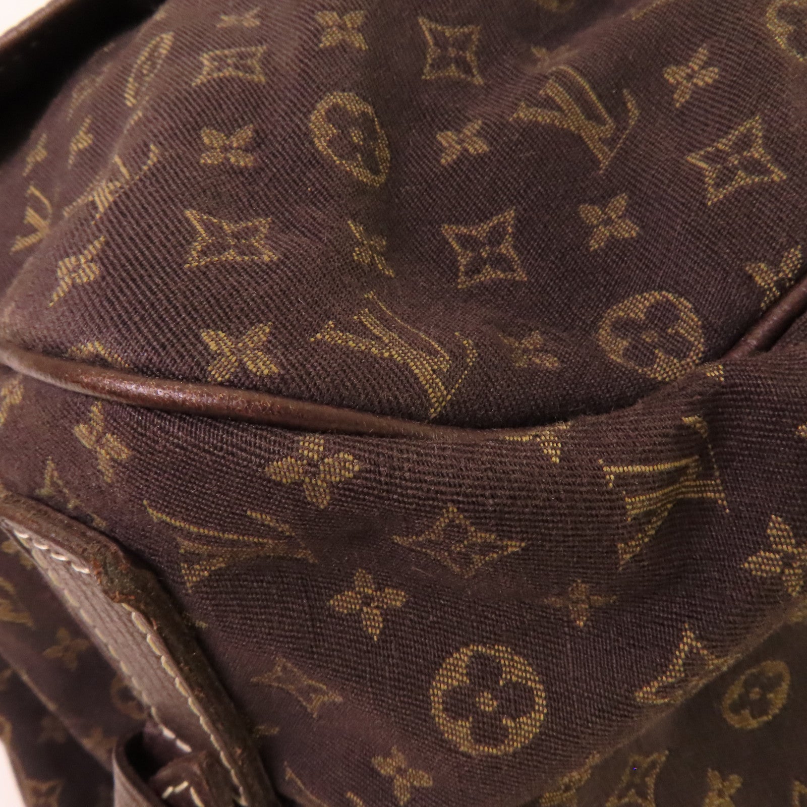 LOUIS VUITTON 【激減優惠】Monogram Mini Lin Saumur XL Shoulder Bag金扣肩背袋啡色