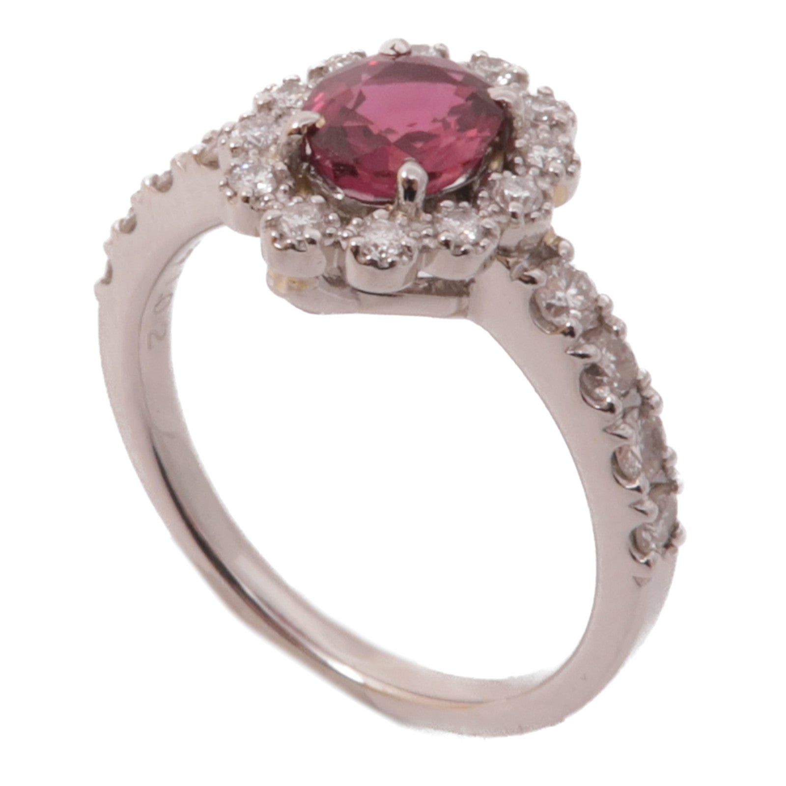 JEWELRY JEWELRY PT900鉑金/紅寶石/鑽石Ruby/Diamond Ring戒指US#6.25