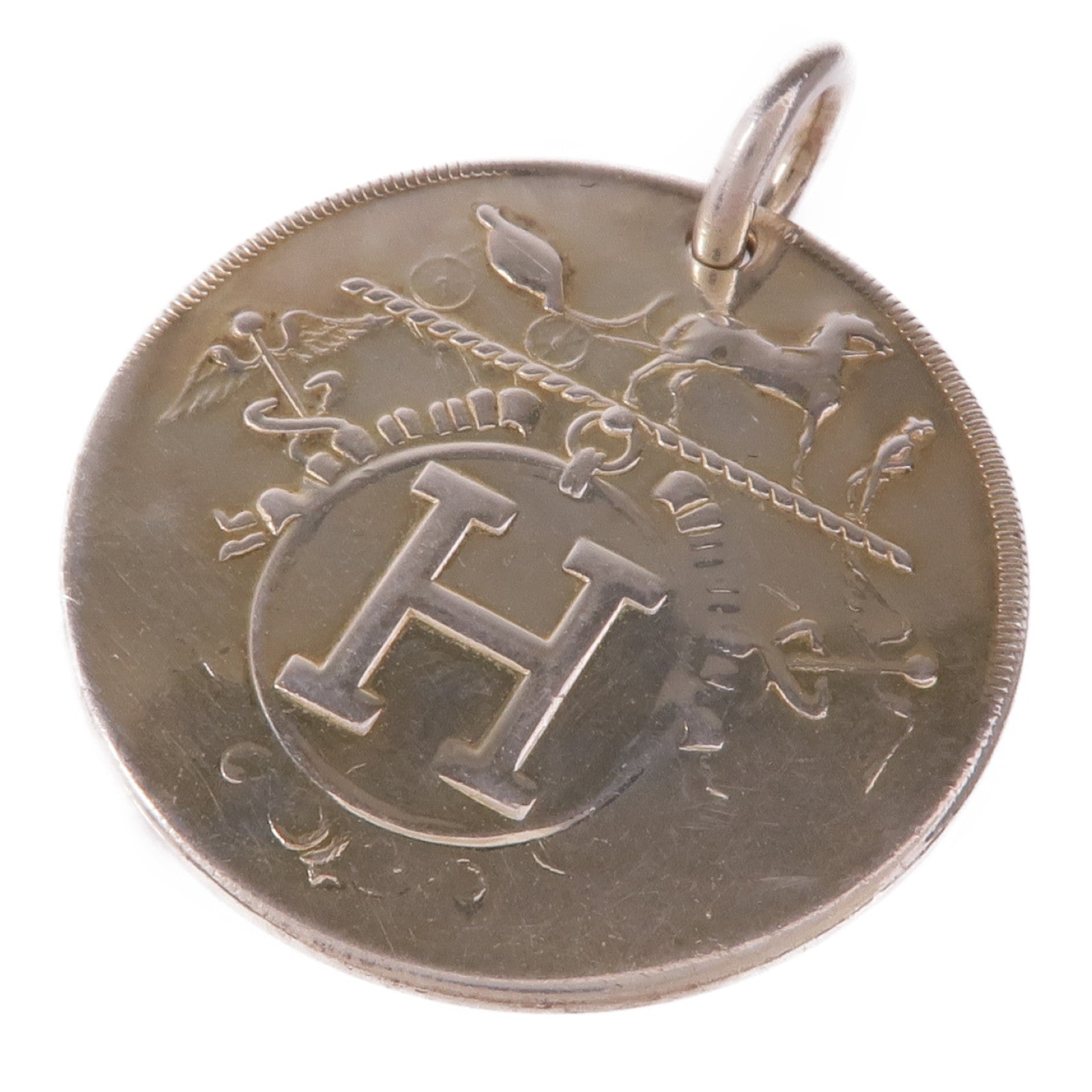 HERMES 925純銀Ex Libris Pendant吊墜