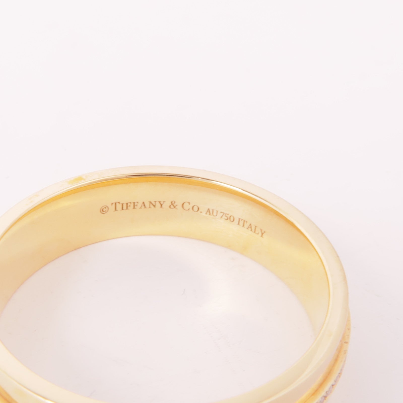 TIFFANY＆CO 18K玫瑰金T Narrow Diamond Ring鑽石戒指US#10