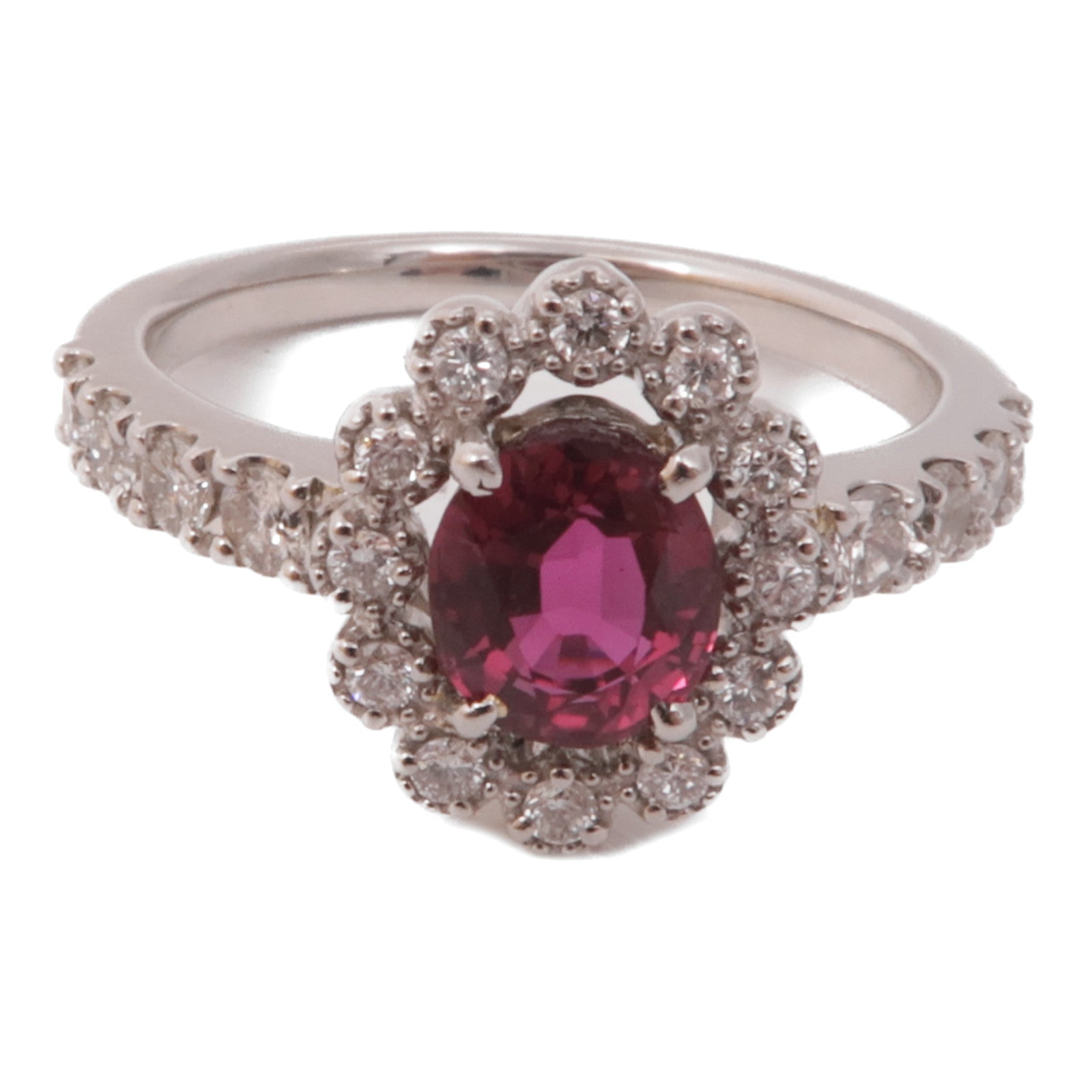JEWELRY JEWELRY PT900鉑金/紅寶石/鑽石Ruby/Diamond Ring戒指US#6.25