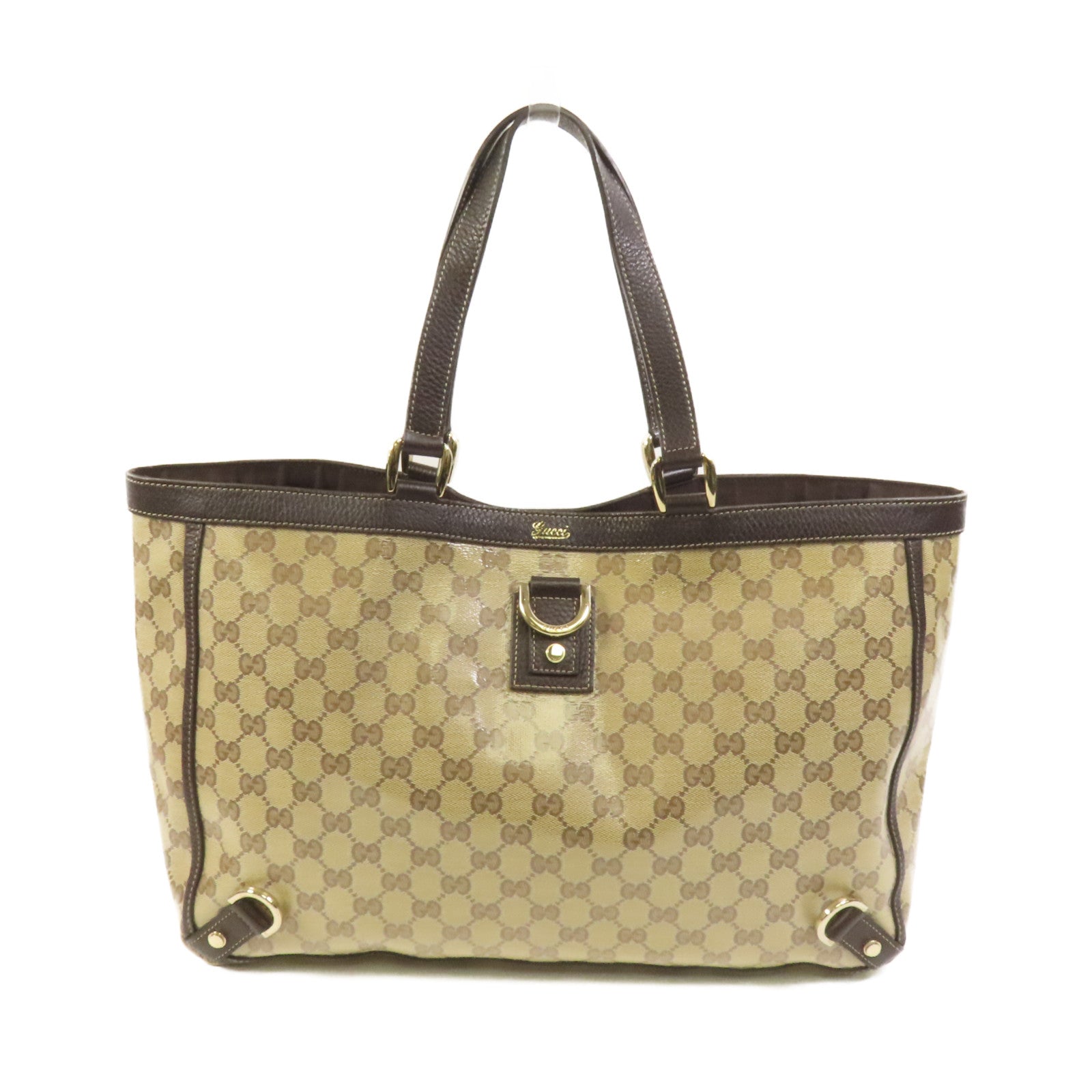 GUCCI 塗層帆布Tote Bag金扣手挽袋