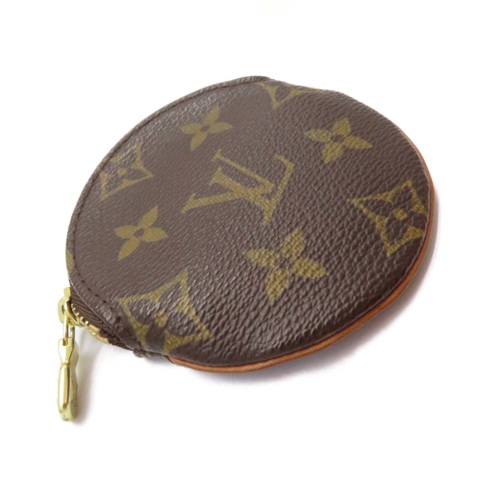 LOUIS VUITTON Monogram Coins Case金扣零錢包啡色