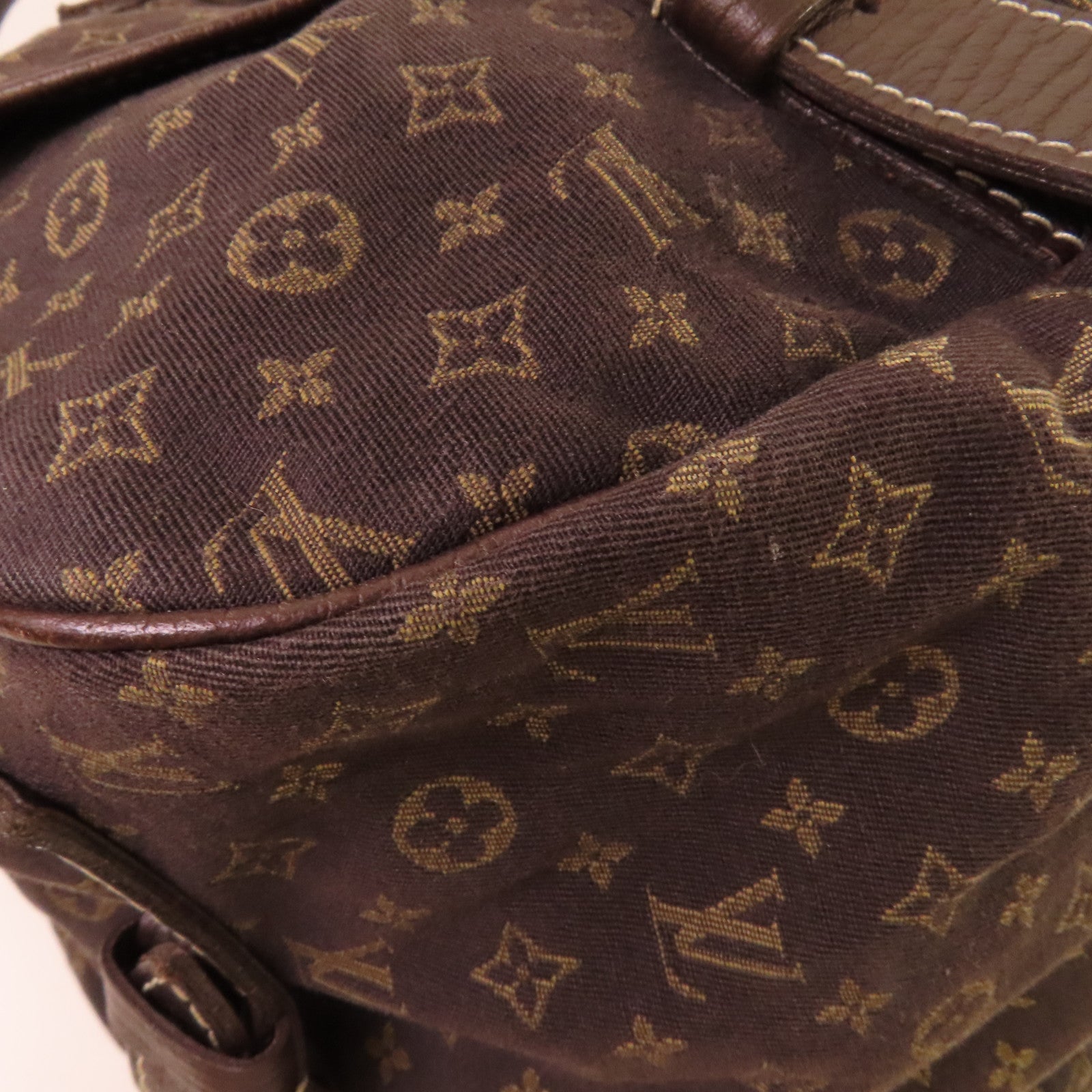 LOUIS VUITTON 【激減優惠】Monogram Mini Lin Saumur XL Shoulder Bag金扣肩背袋啡色