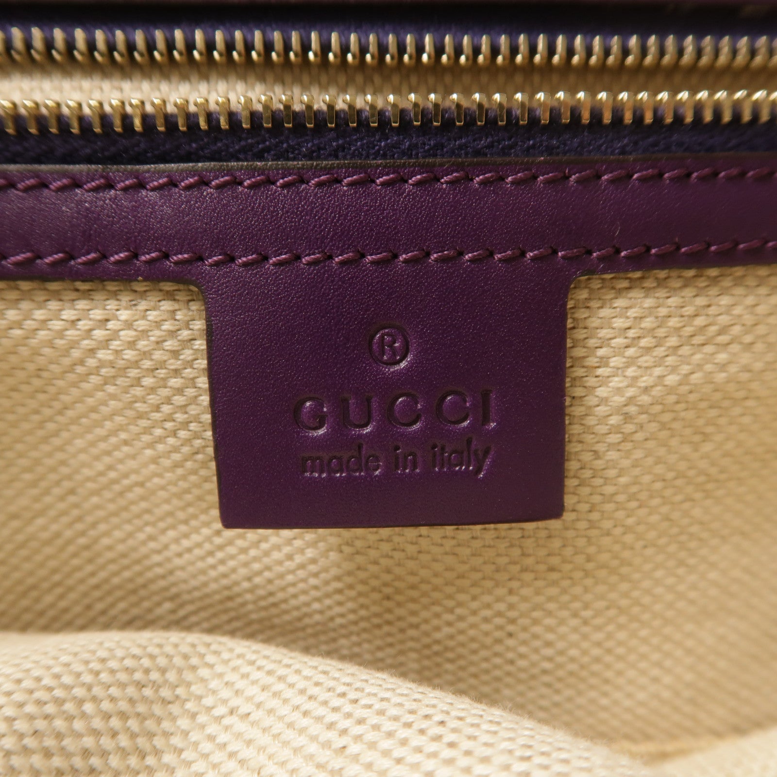 GUCCI 帆布Tote Bag金扣手挽袋