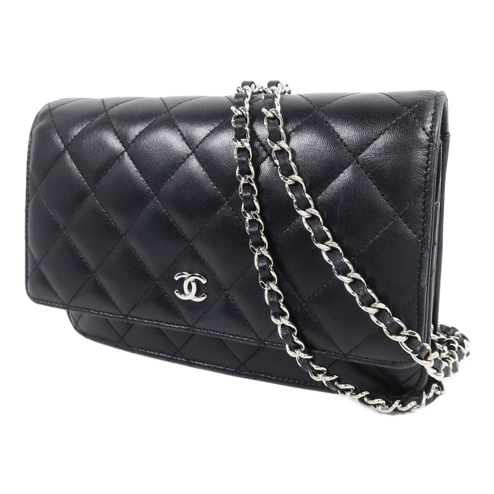 CHANEL 羊皮皮革WOC Wallet On Chain鏈帶肩背袋