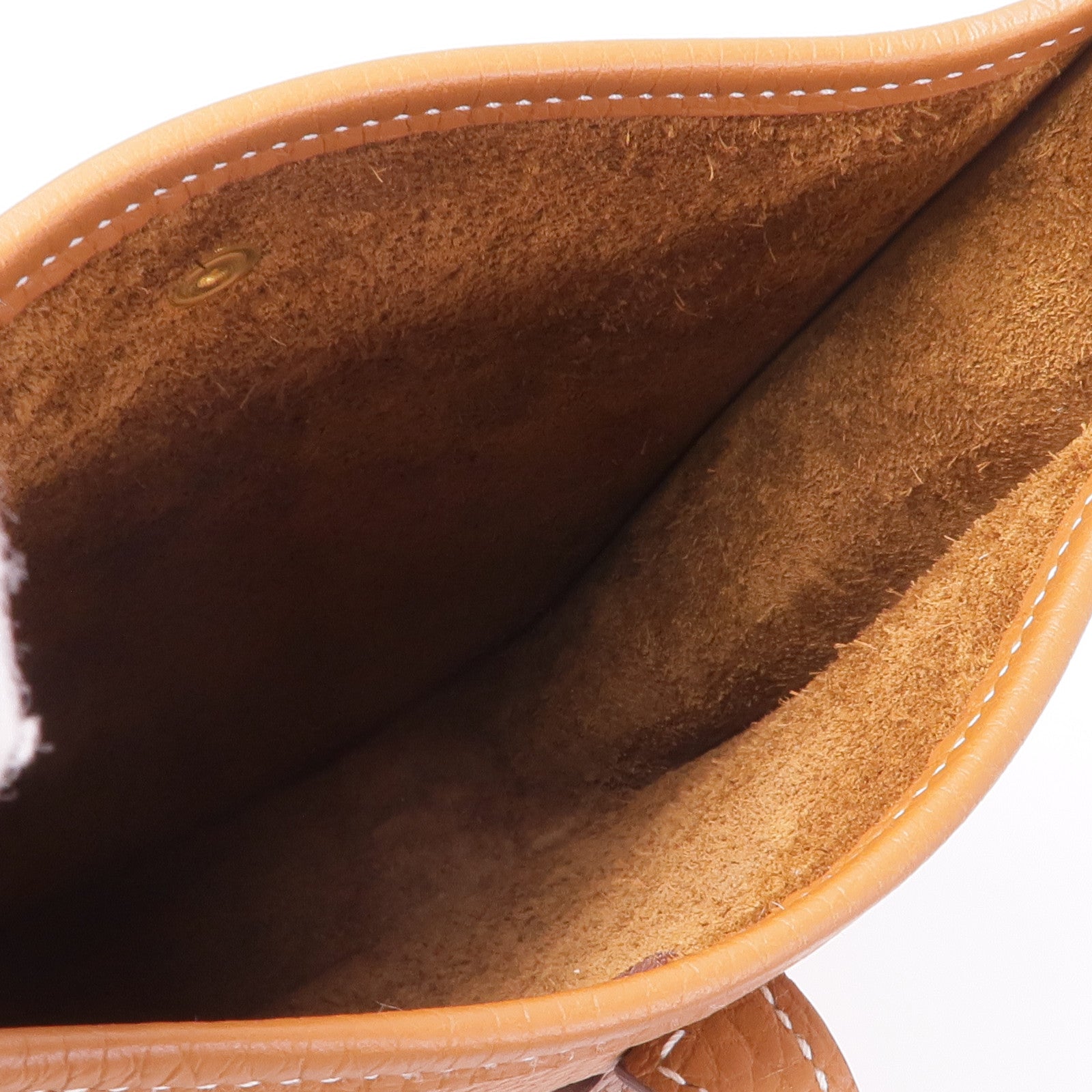 HERMES Togo皮革Evelyne TPM金扣肩背袋Golde