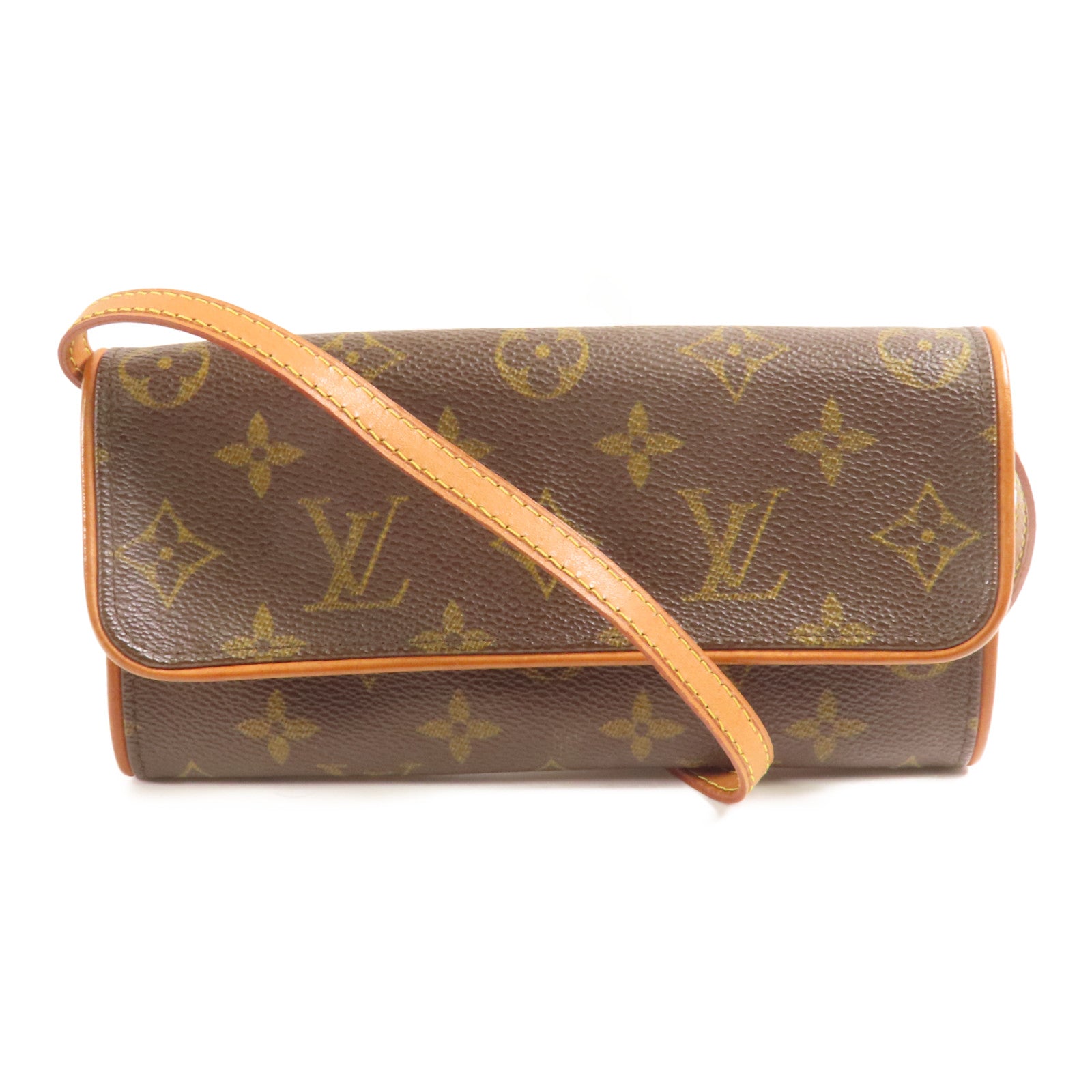 LOUIS VUITTON Monogram Pochette Twin PM金扣肩背袋