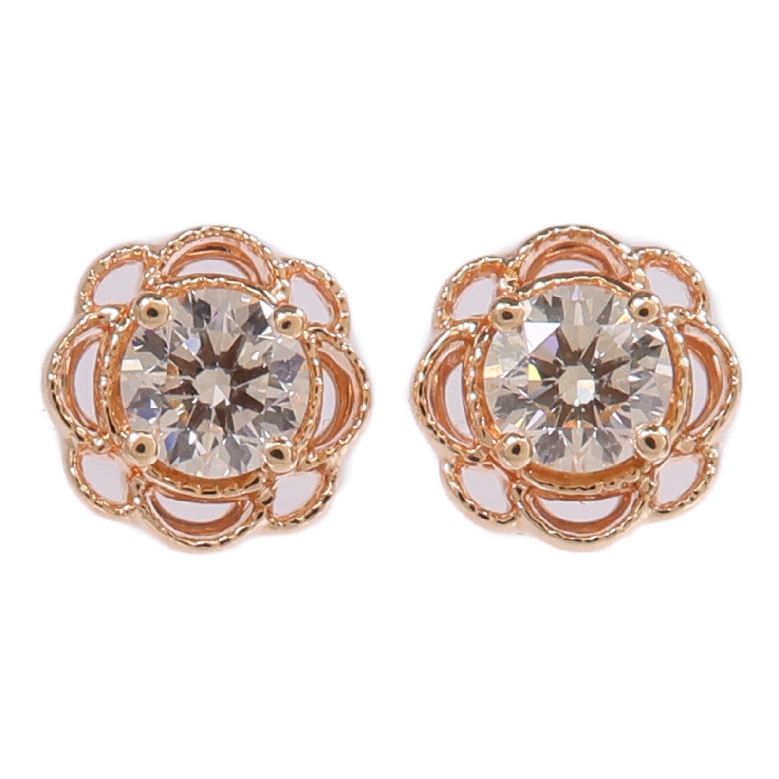 JEWELRY 18K玫瑰金Diamond Earrings鑽石耳環