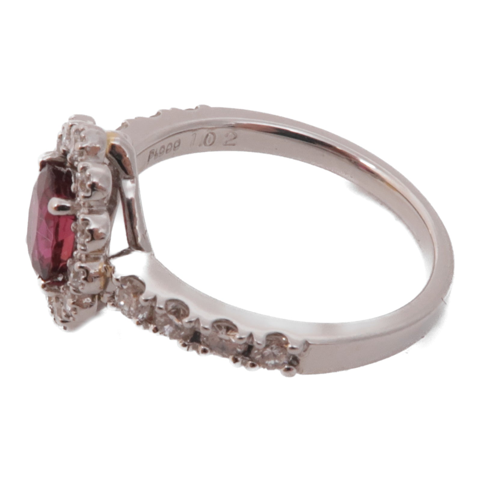 JEWELRY JEWELRY PT900鉑金/紅寶石/鑽石Ruby/Diamond Ring戒指US#6.25