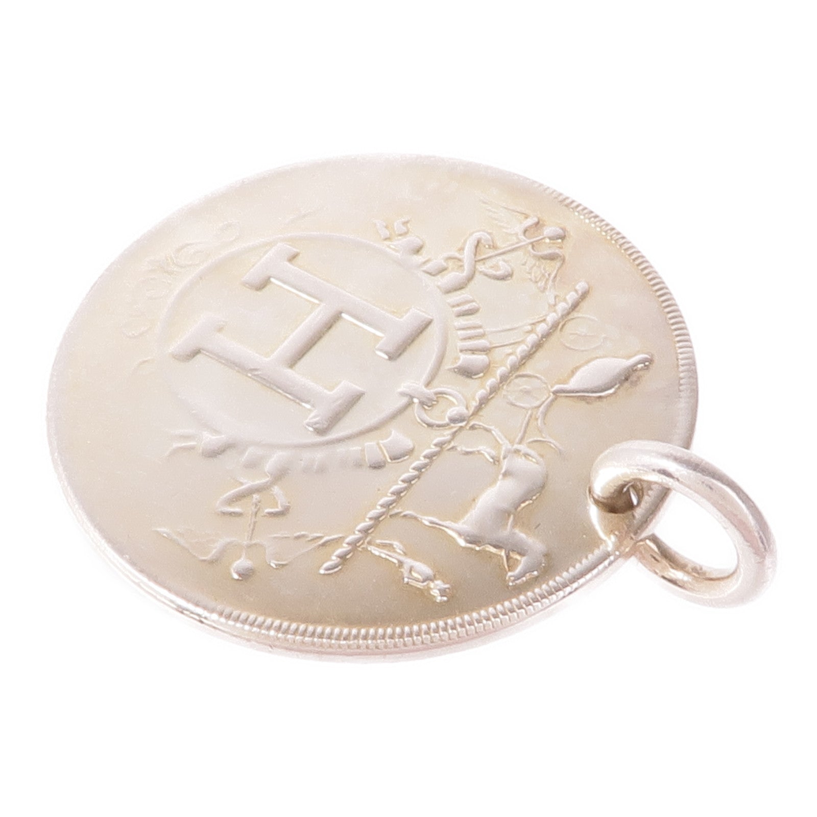 HERMES 925純銀Ex Libris Pendant吊墜