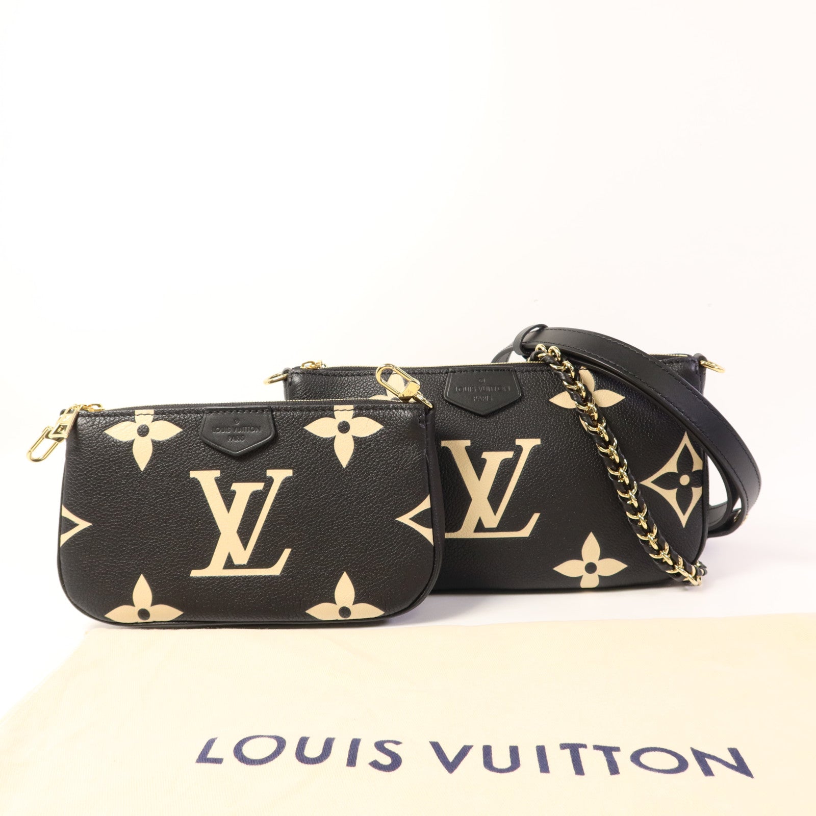 LOUIS VUITTON Monogram Empriente Multi Pochette Accessoires金扣手挽肩背兩用袋