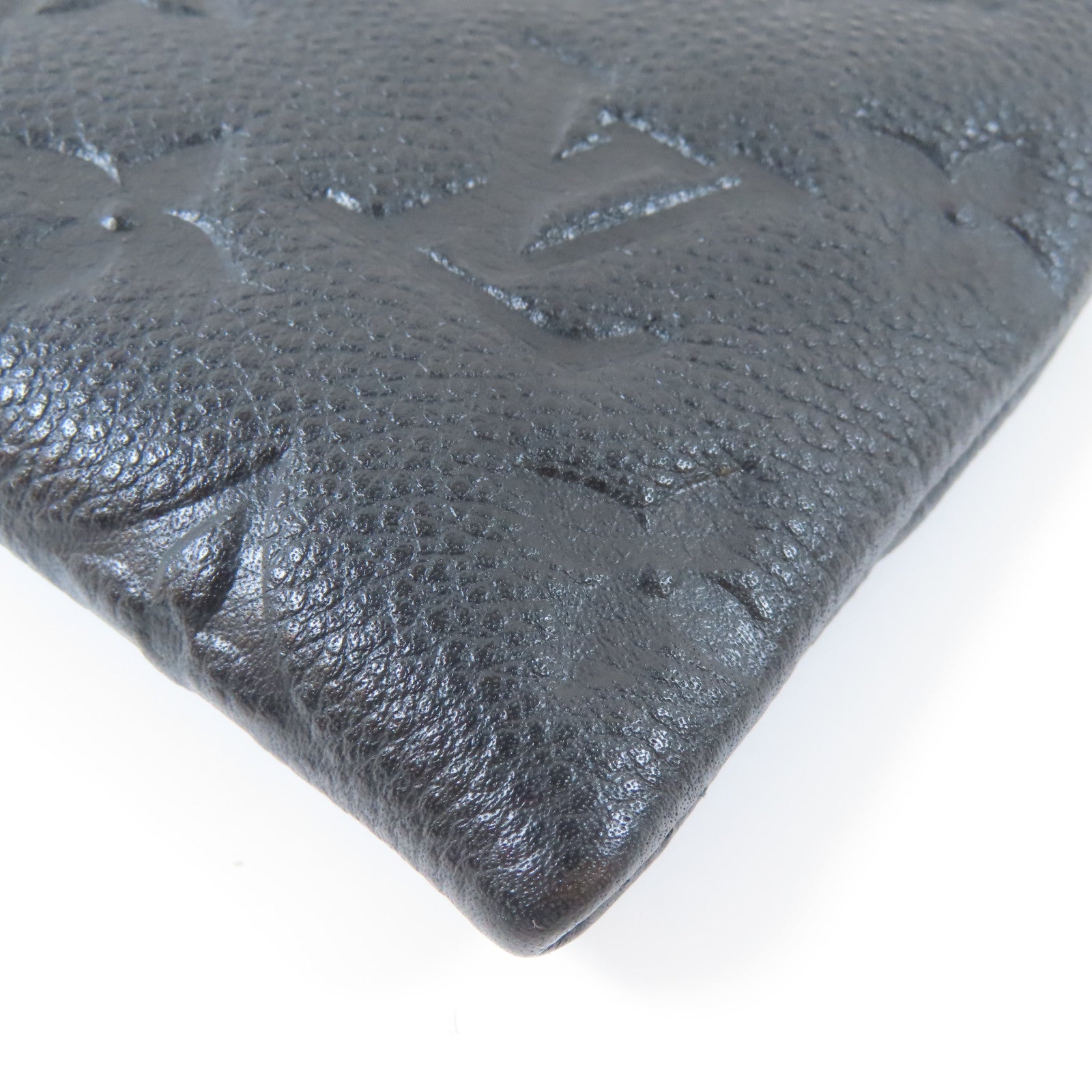 LOUIS VUITTON Monogram Empreinte Daily Pouch金扣手拿包黑色