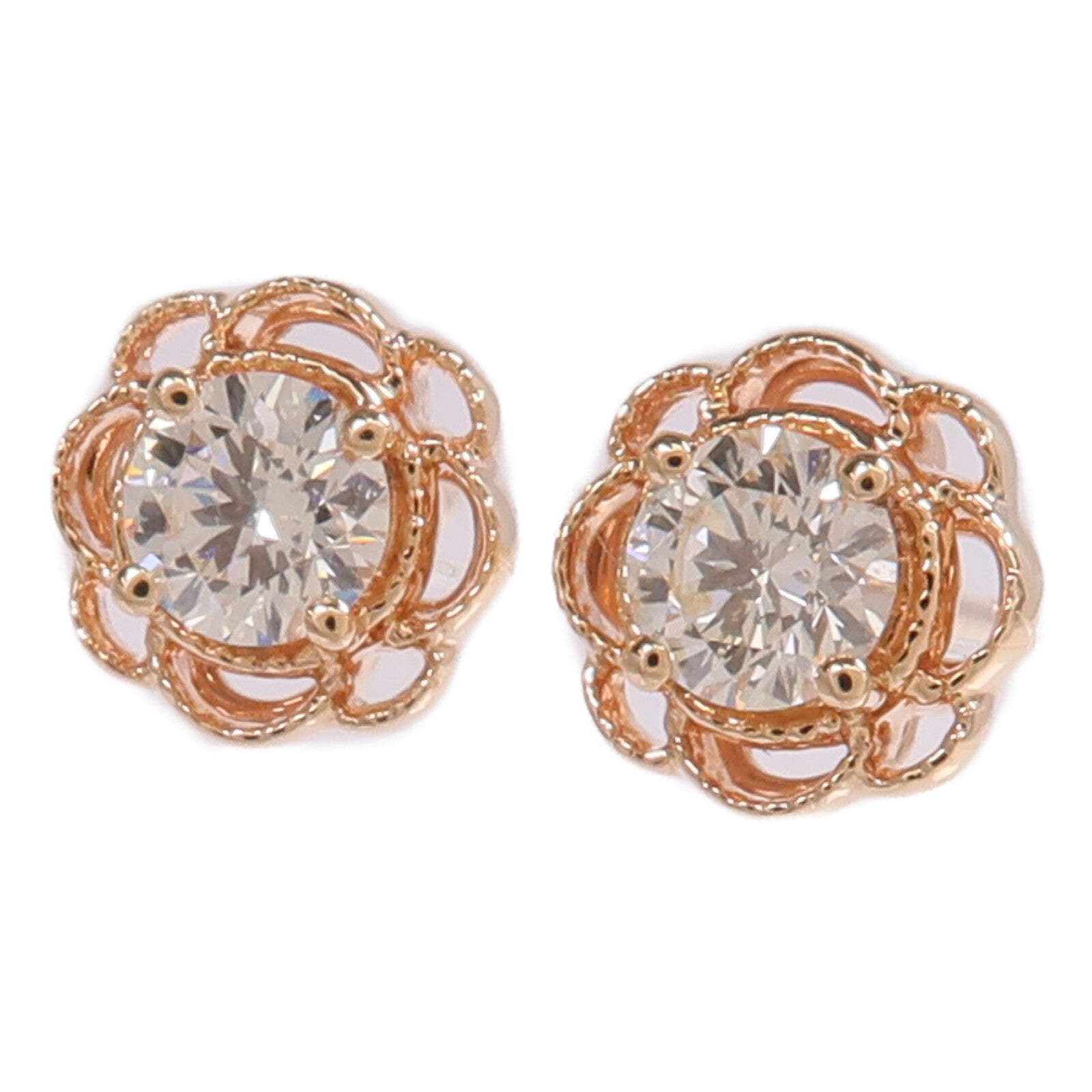 JEWELRY 18K玫瑰金Diamond Earrings鑽石耳環