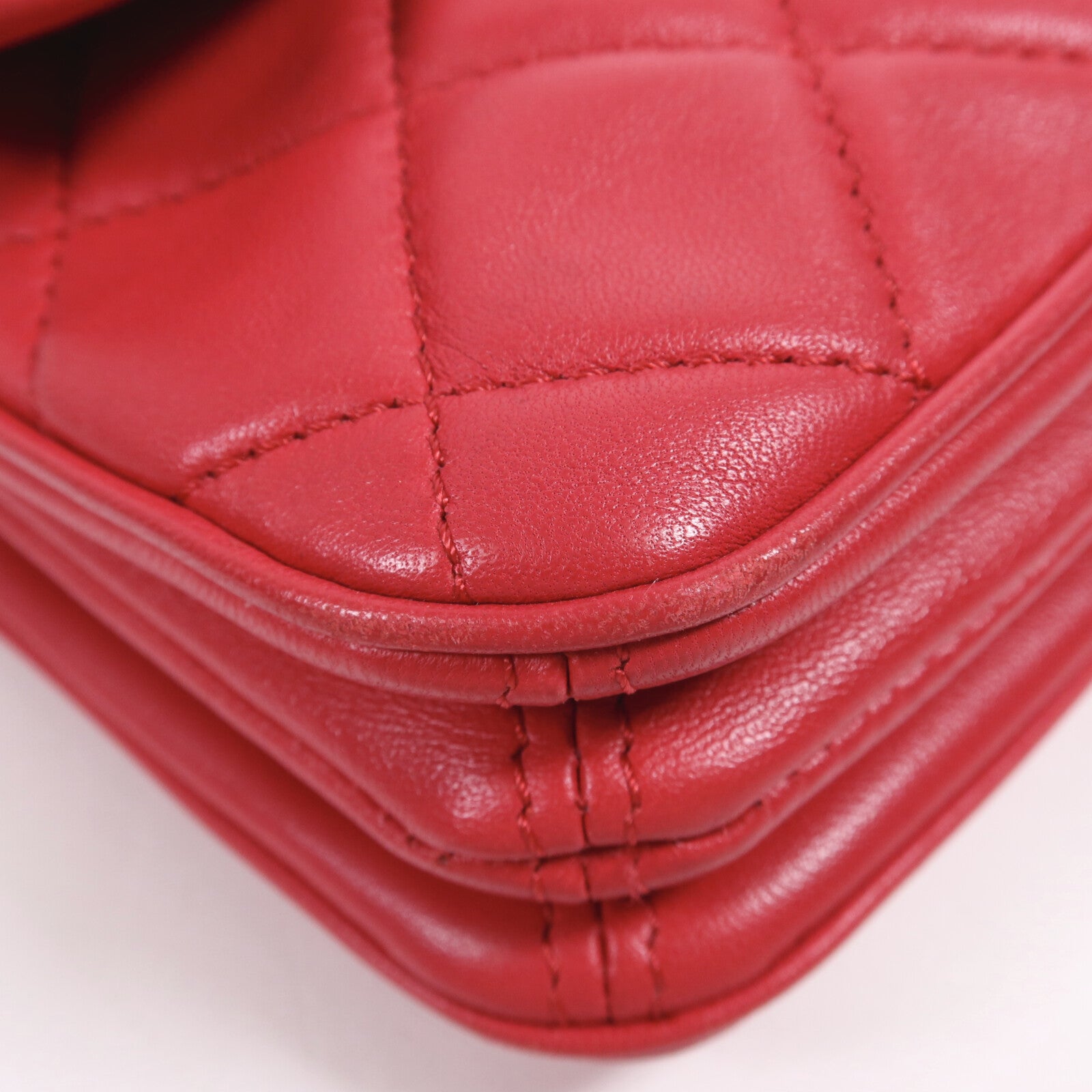 CHANEL 羊皮皮革Chain Shoulder銀扣鏈帶肩背袋