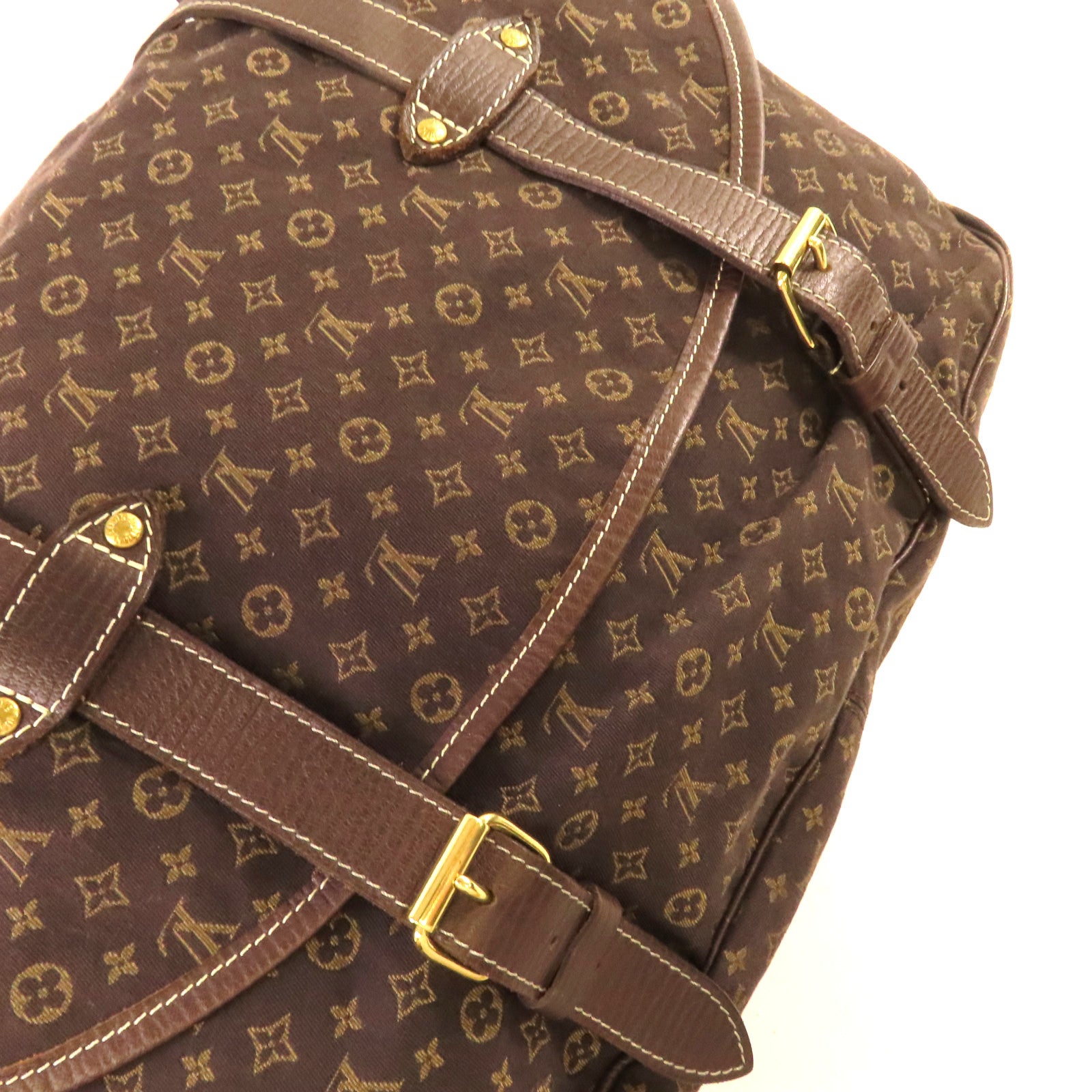 LOUIS VUITTON 【激減優惠】Monogram Mini Lin Saumur XL Shoulder Bag金扣肩背袋啡色