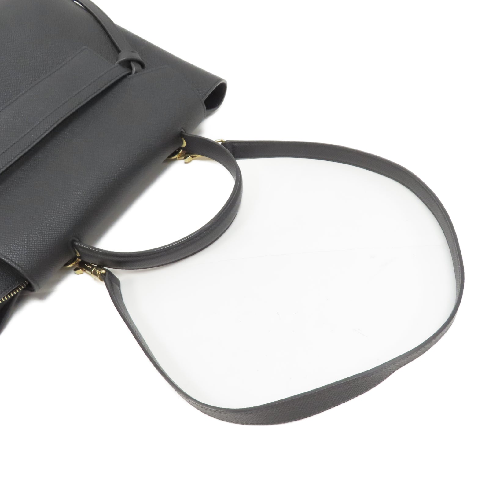 CELINE 牛皮皮革Belt Bag金扣手挽肩背兩用袋黑色