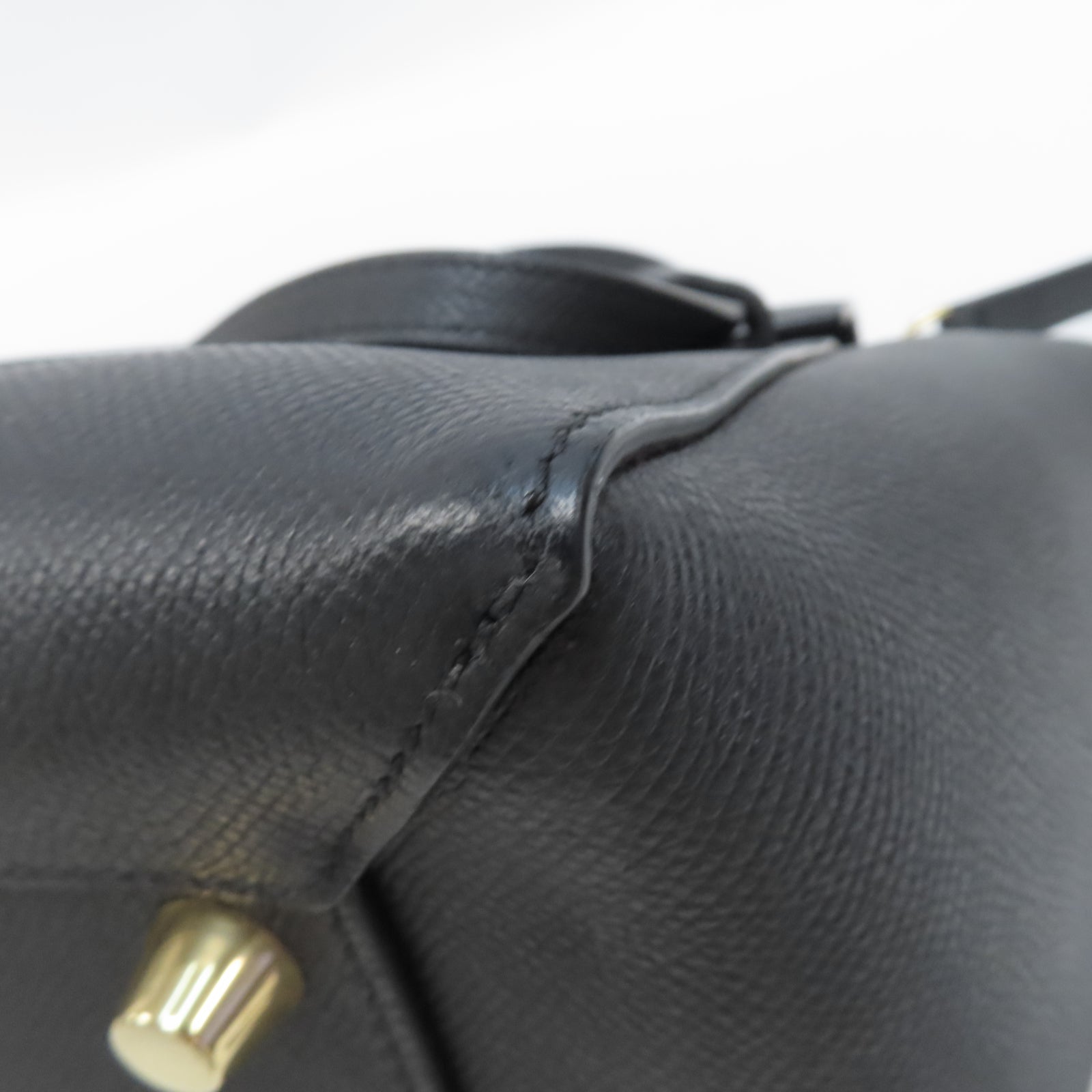CELINE 牛皮皮革Belt Bag金扣手挽肩背兩用袋黑色