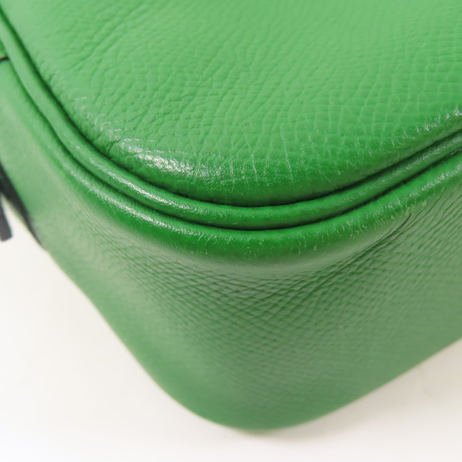 HERMES Epsom皮革Plume 28銀扣手挽袋Vert Bengale Emerald