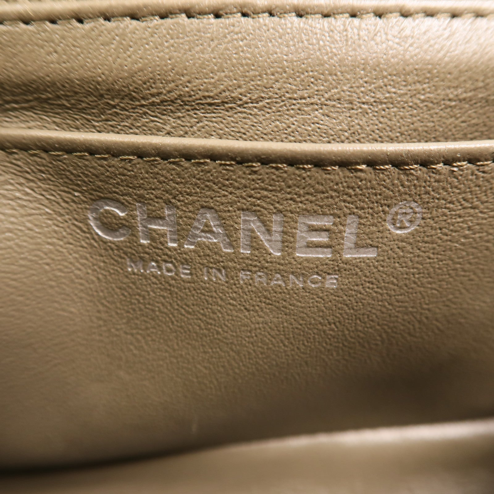 CHANEL 羊皮皮革Mini Classic 20銀扣鏈帶肩背袋