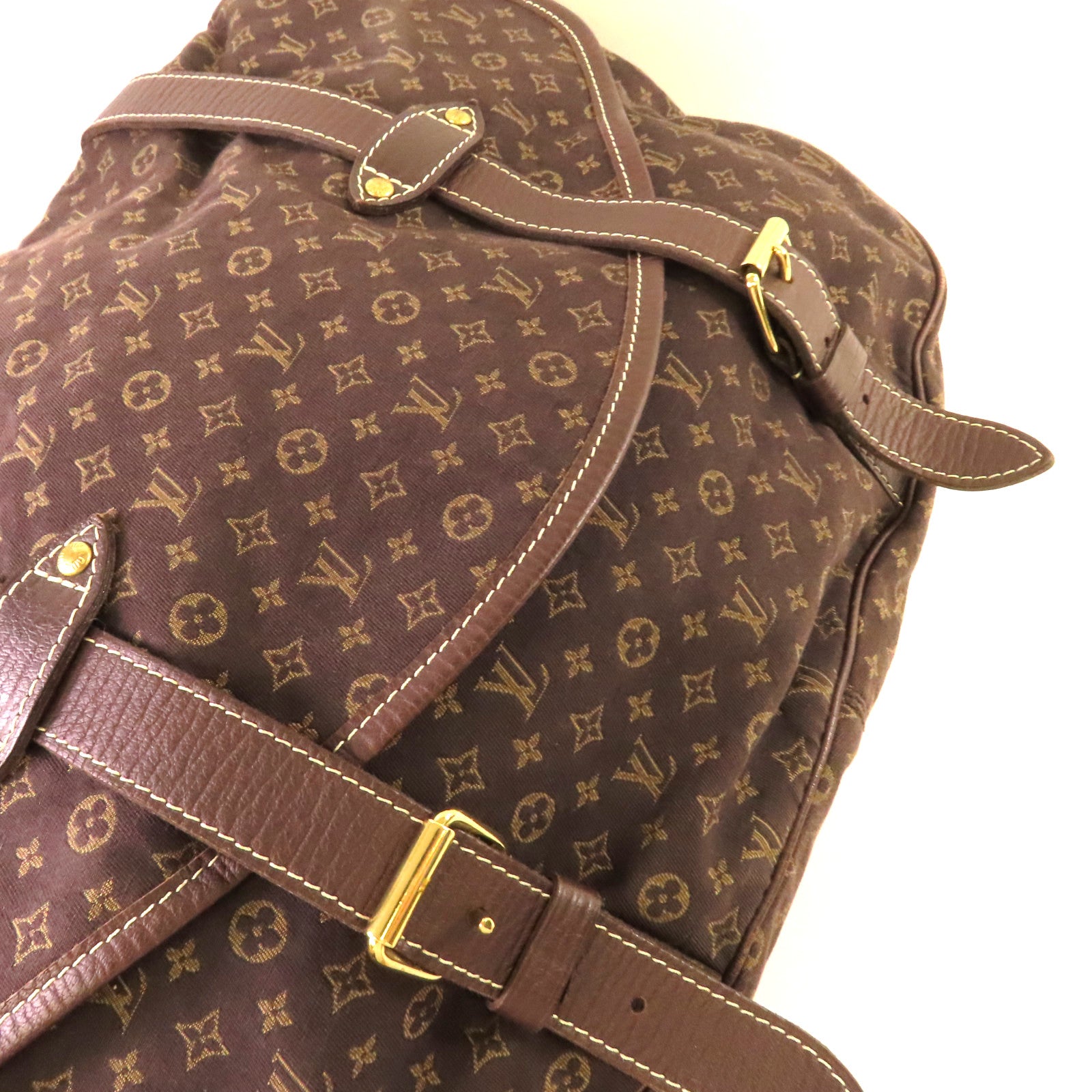 LOUIS VUITTON 【激減優惠】Monogram Mini Lin Saumur XL Shoulder Bag金扣肩背袋啡色