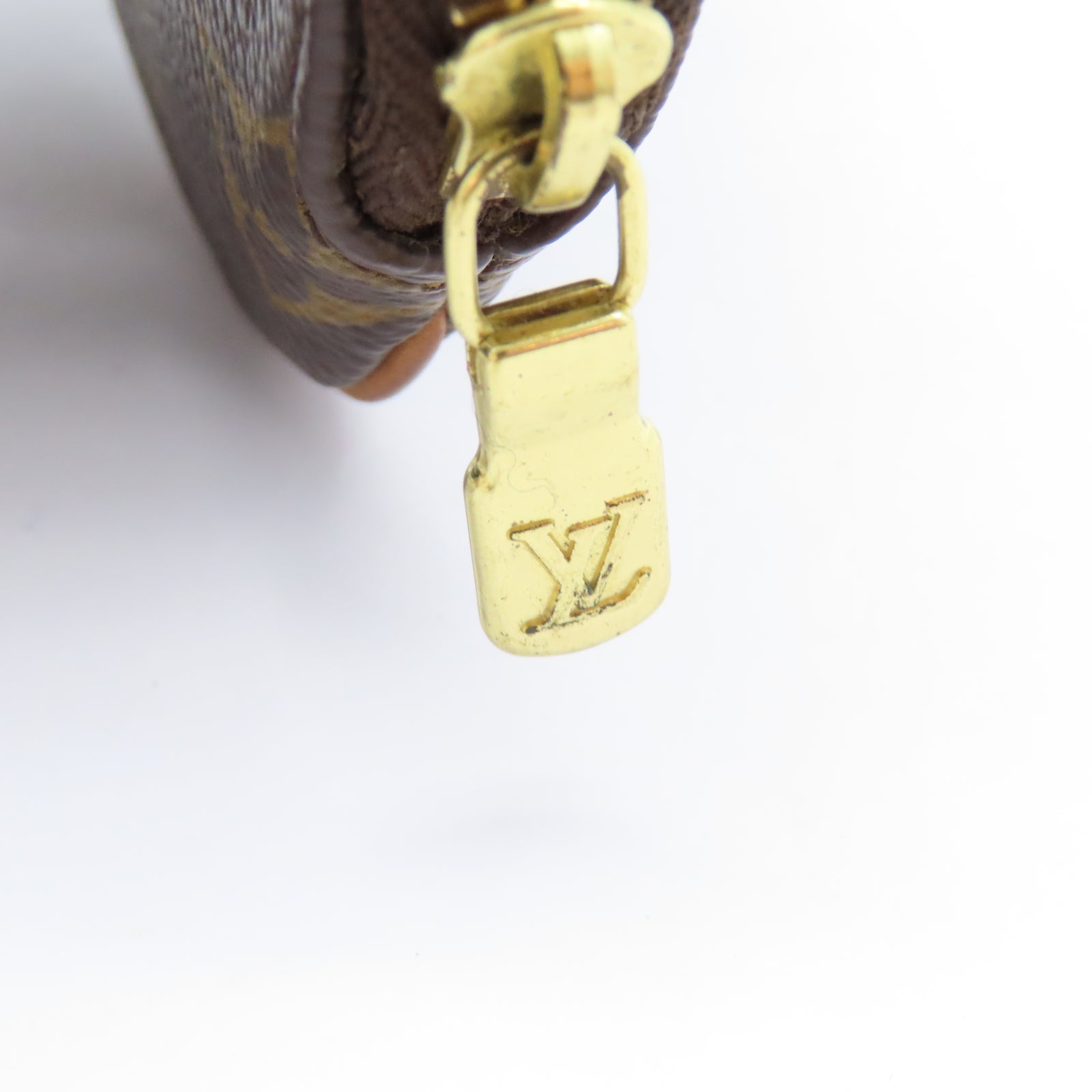 LOUIS VUITTON Monogram Coins Case金扣零錢包啡色