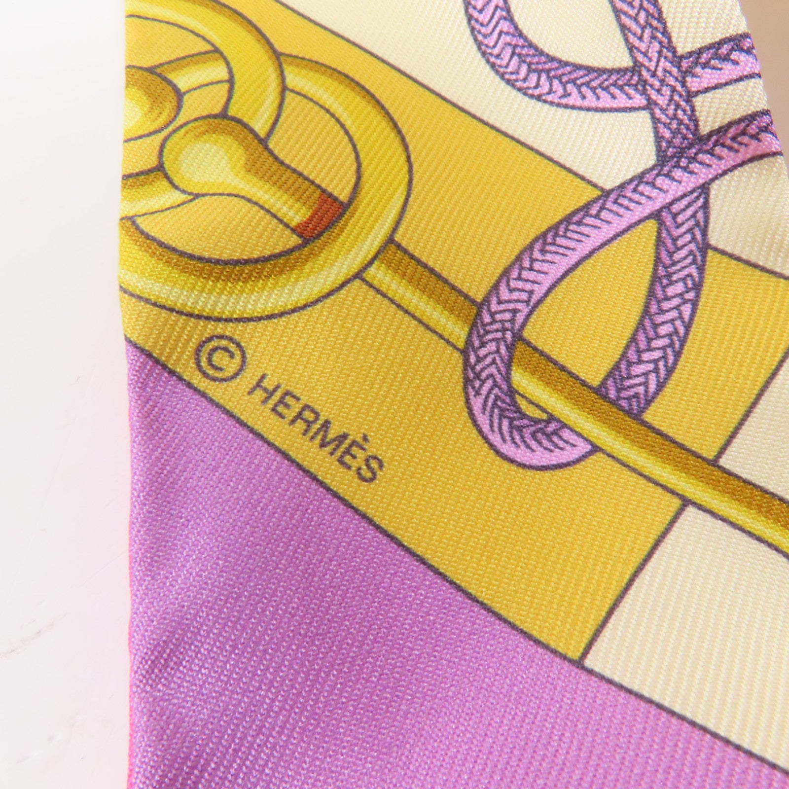 HERMES 絲質Twilly絲巾