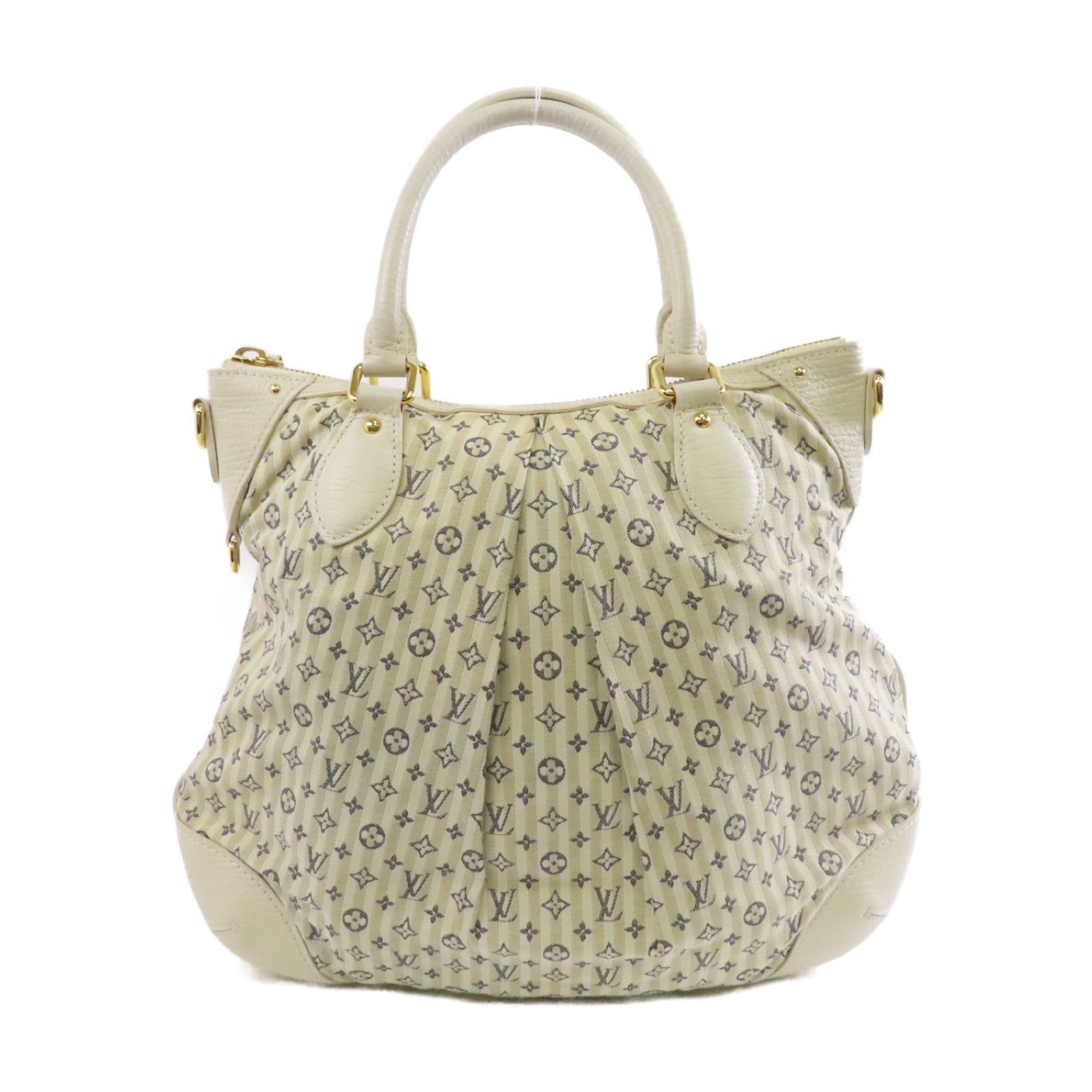 LOUIS VUITTON 【激減優惠】Monogram Mini Lin Croisette Marina GM金扣手挽肩背兩用袋白色