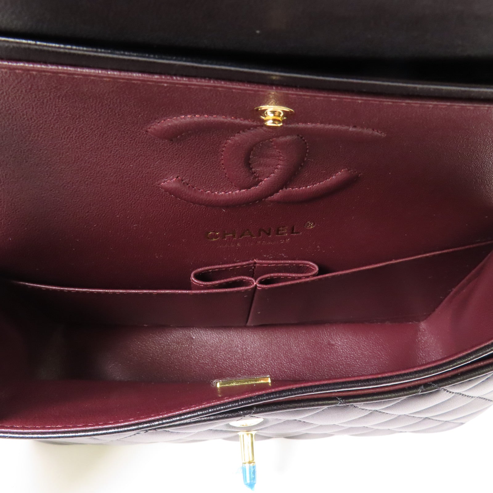 CHANEL 牛皮皮革Classic 23金扣鏈帶肩背袋