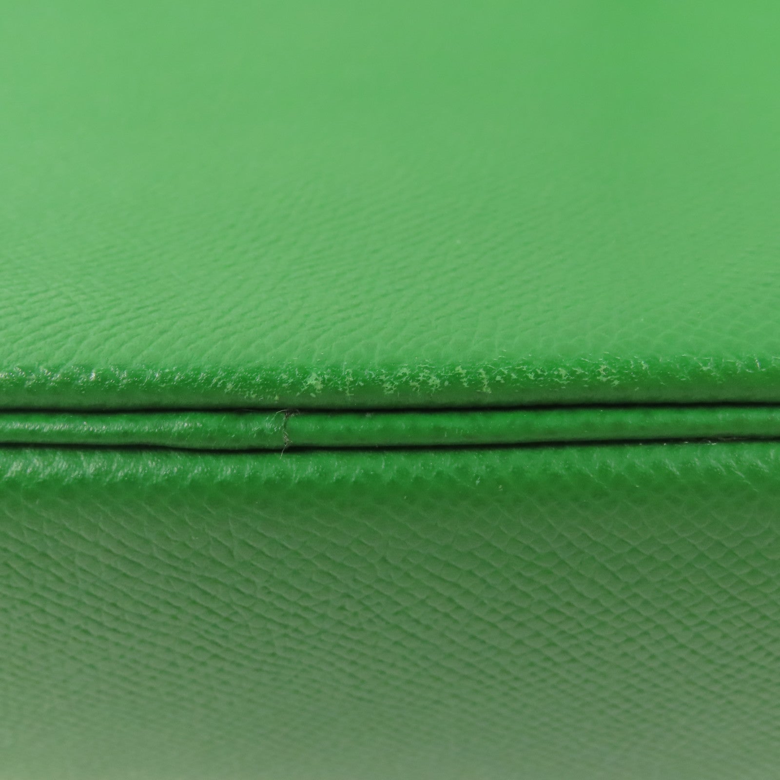 HERMES Epsom皮革Plume 28銀扣手挽袋Vert Bengale Emerald