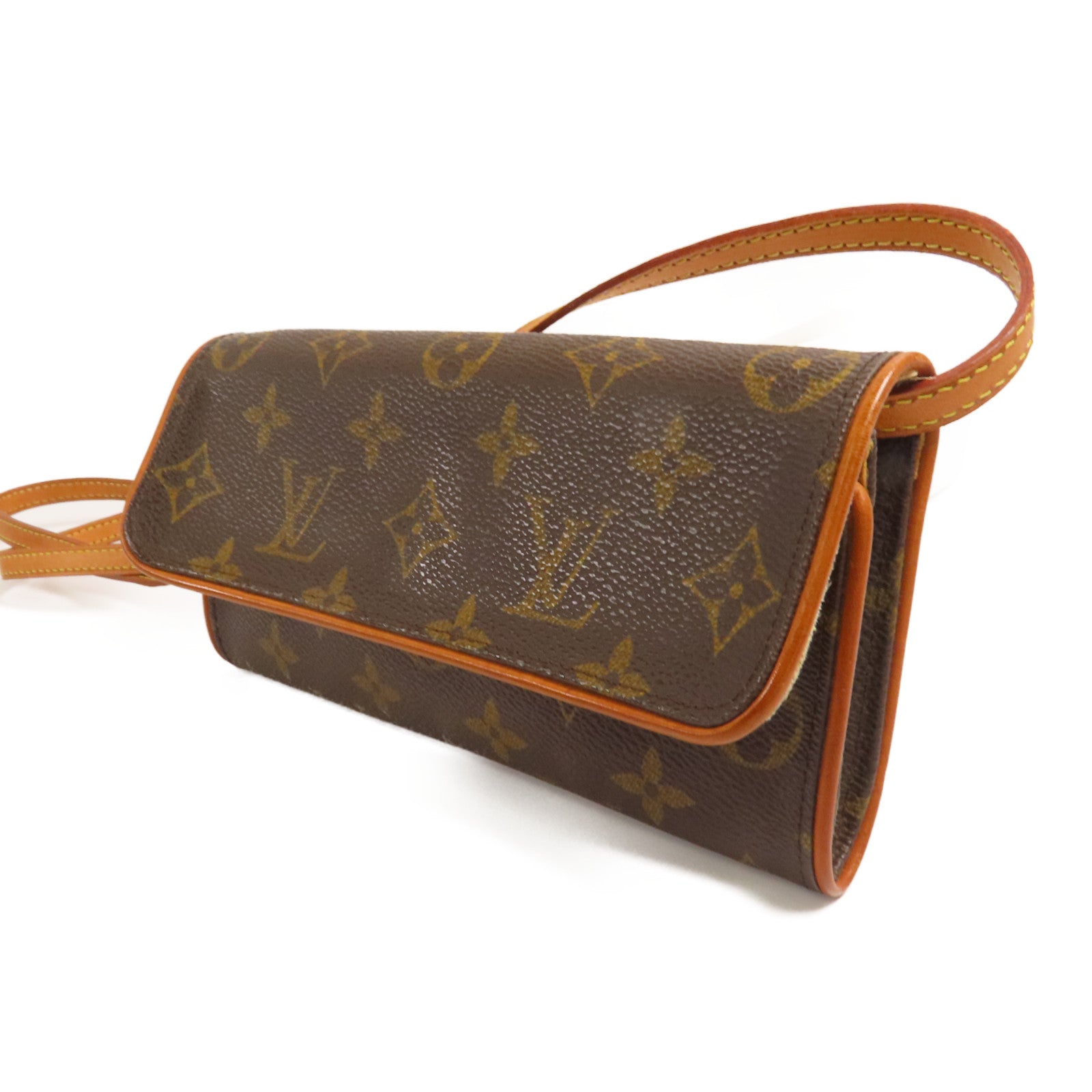 LOUIS VUITTON Monogram Pochette Twin PM金扣肩背袋