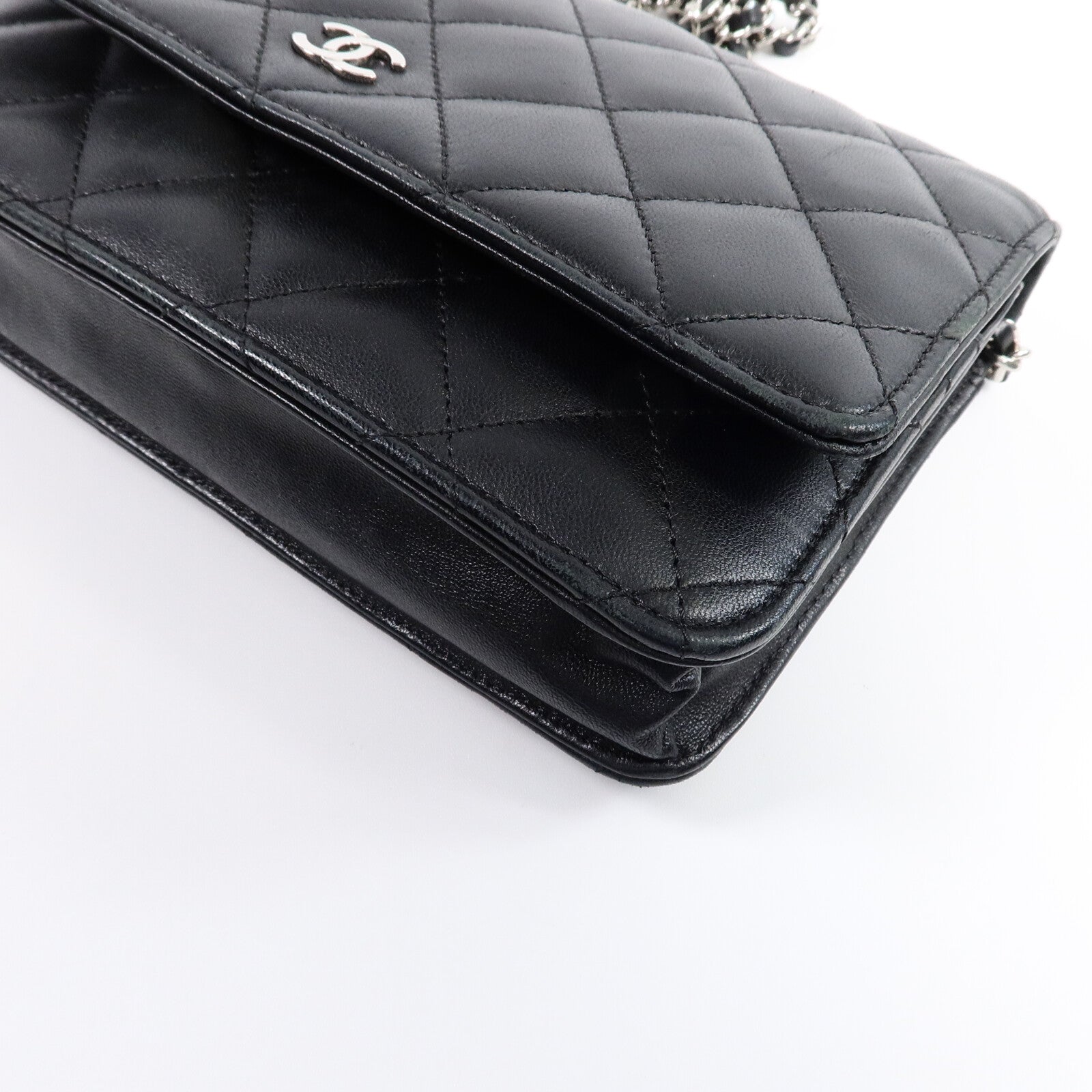 CHANEL 羊皮皮革WOC Wallet On Chain鏈帶肩背袋