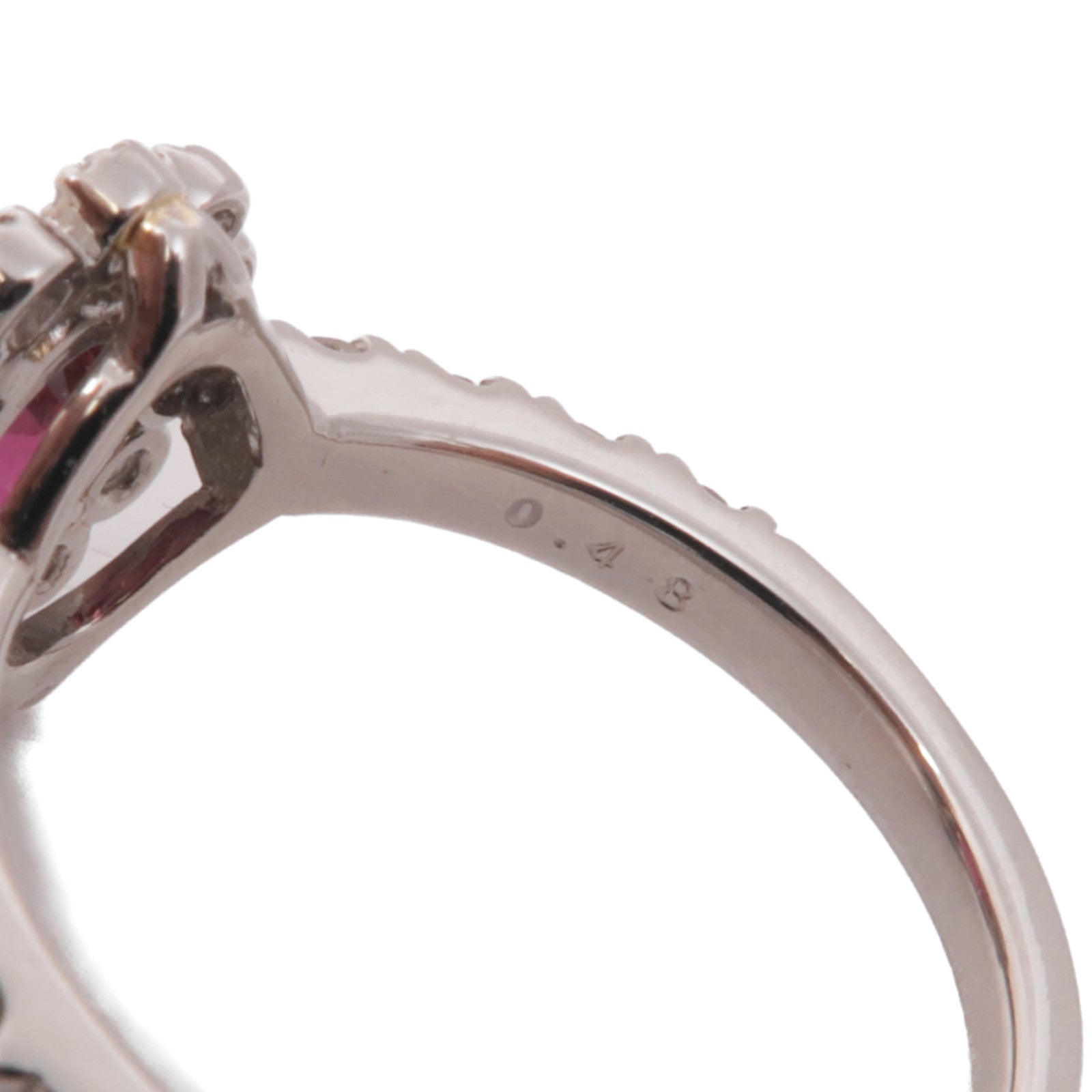 JEWELRY JEWELRY PT900鉑金/紅寶石/鑽石Ruby/Diamond Ring戒指US#6.25