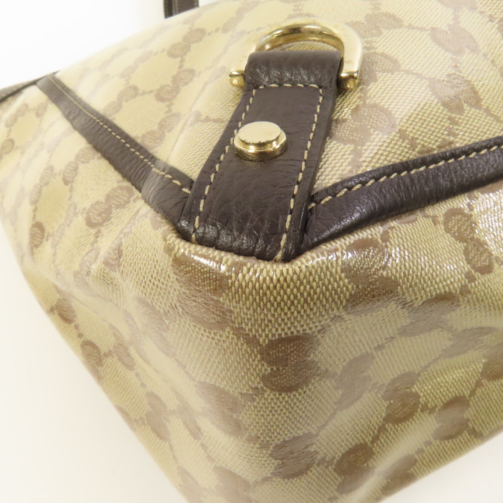 GUCCI 塗層帆布Tote Bag金扣手挽袋