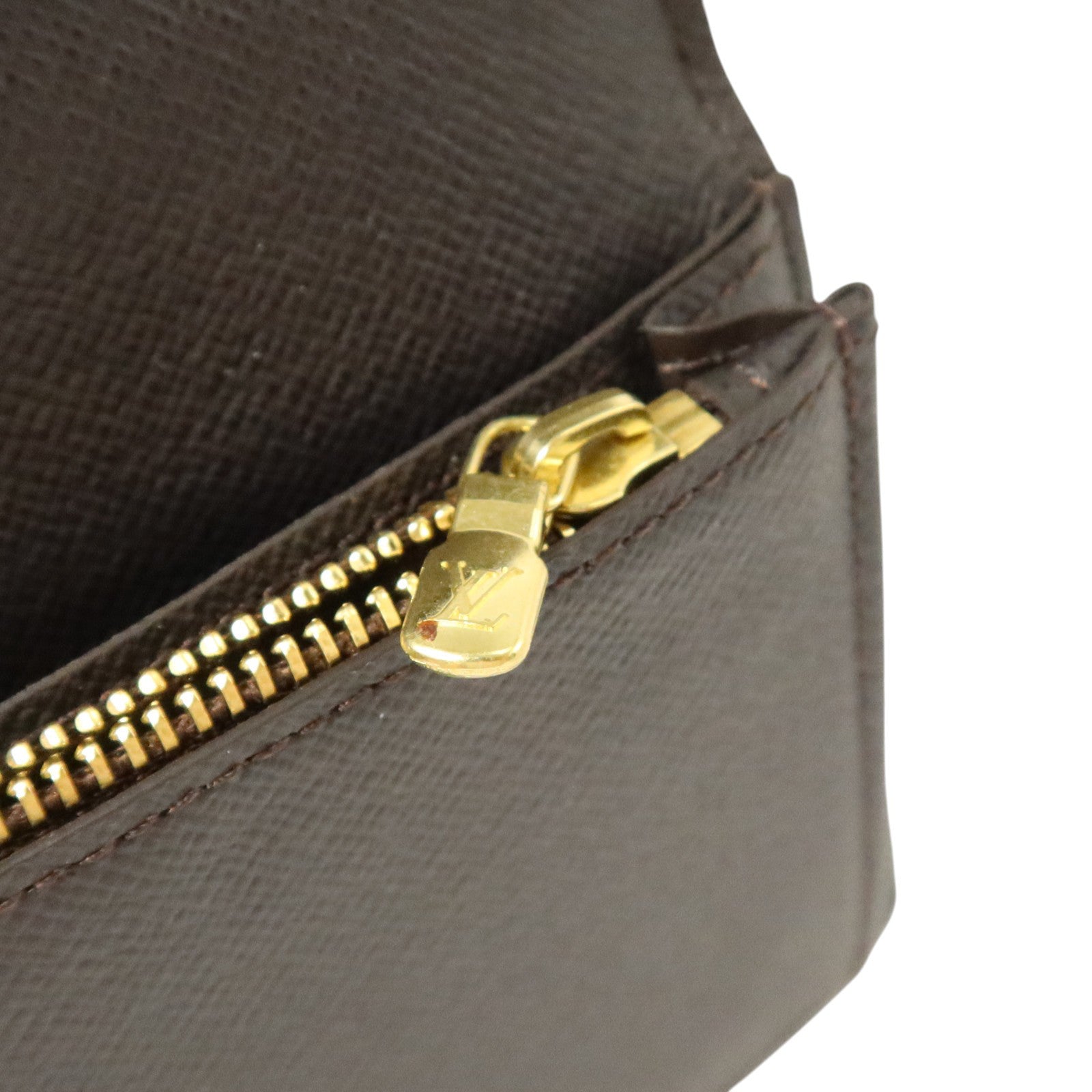 LOUIS VUITTON Damier Portefeuille Brazza金扣長錢包